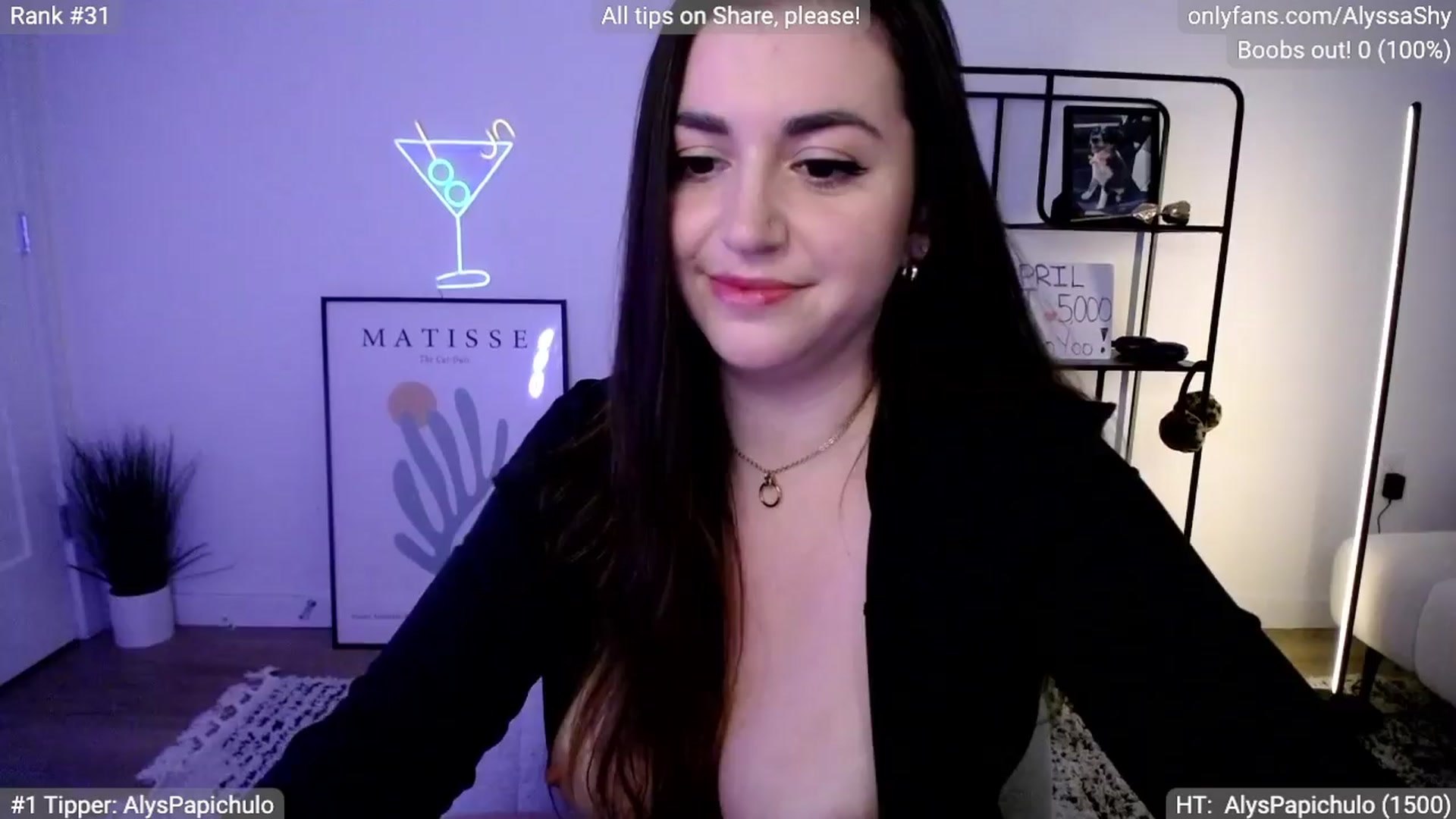 Gallery image thumbnail from AlyssaShy's myfreecams stream on, 04/06/2024, 01:28 image 8 of 20