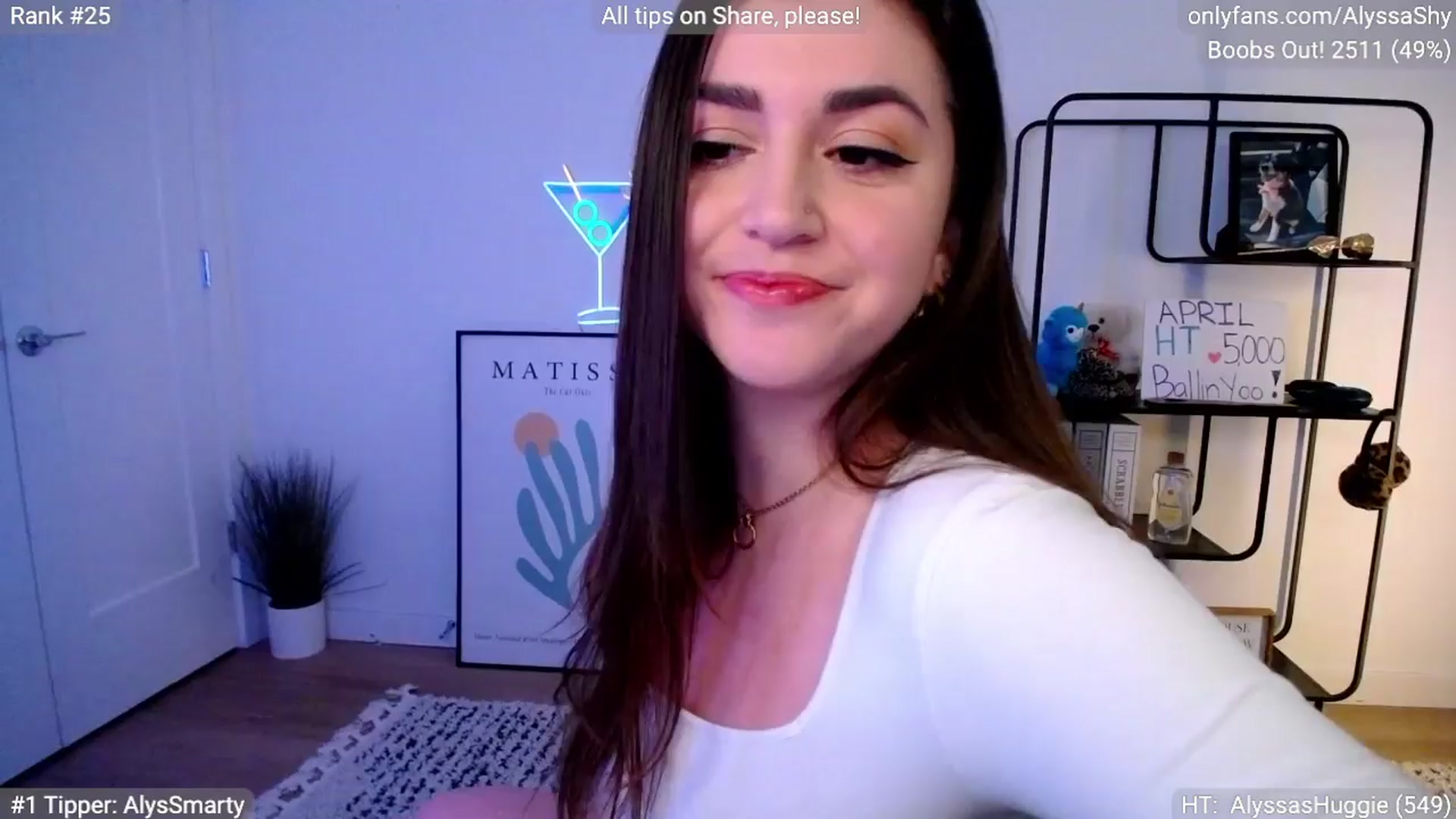 Gallery image thumbnail from AlyssaShy's myfreecams stream on, 04/06/2024, 22:47 image 1 of 20