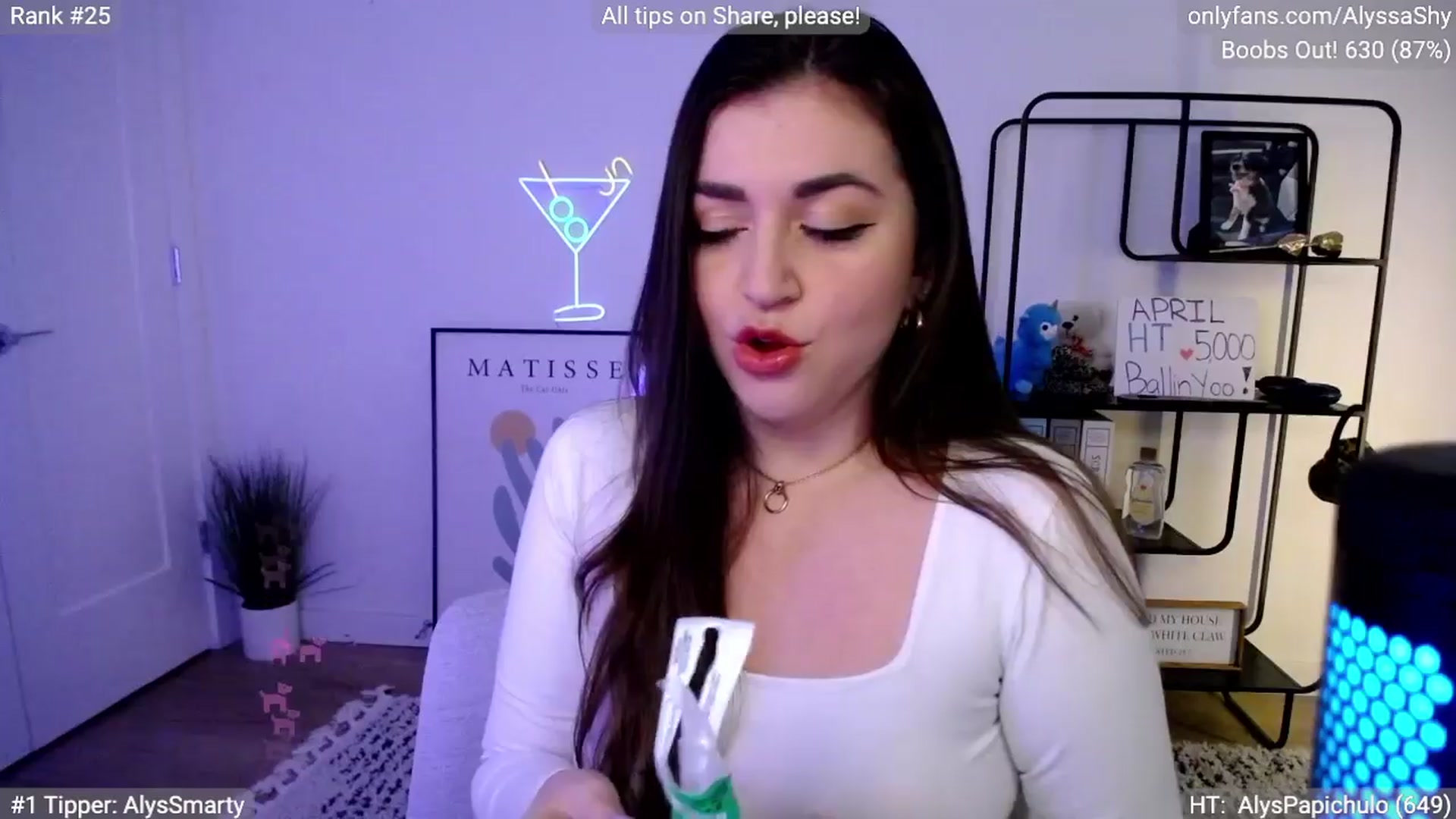 Gallery image thumbnail from AlyssaShy's myfreecams stream on, 04/06/2024, 22:47 image 9 of 20