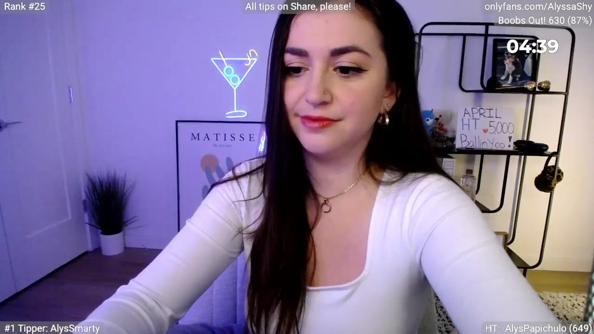 Gallery image thumbnail from AlyssaShy's myfreecams stream on, 04/06/2024, 22:47 image 15 of 20