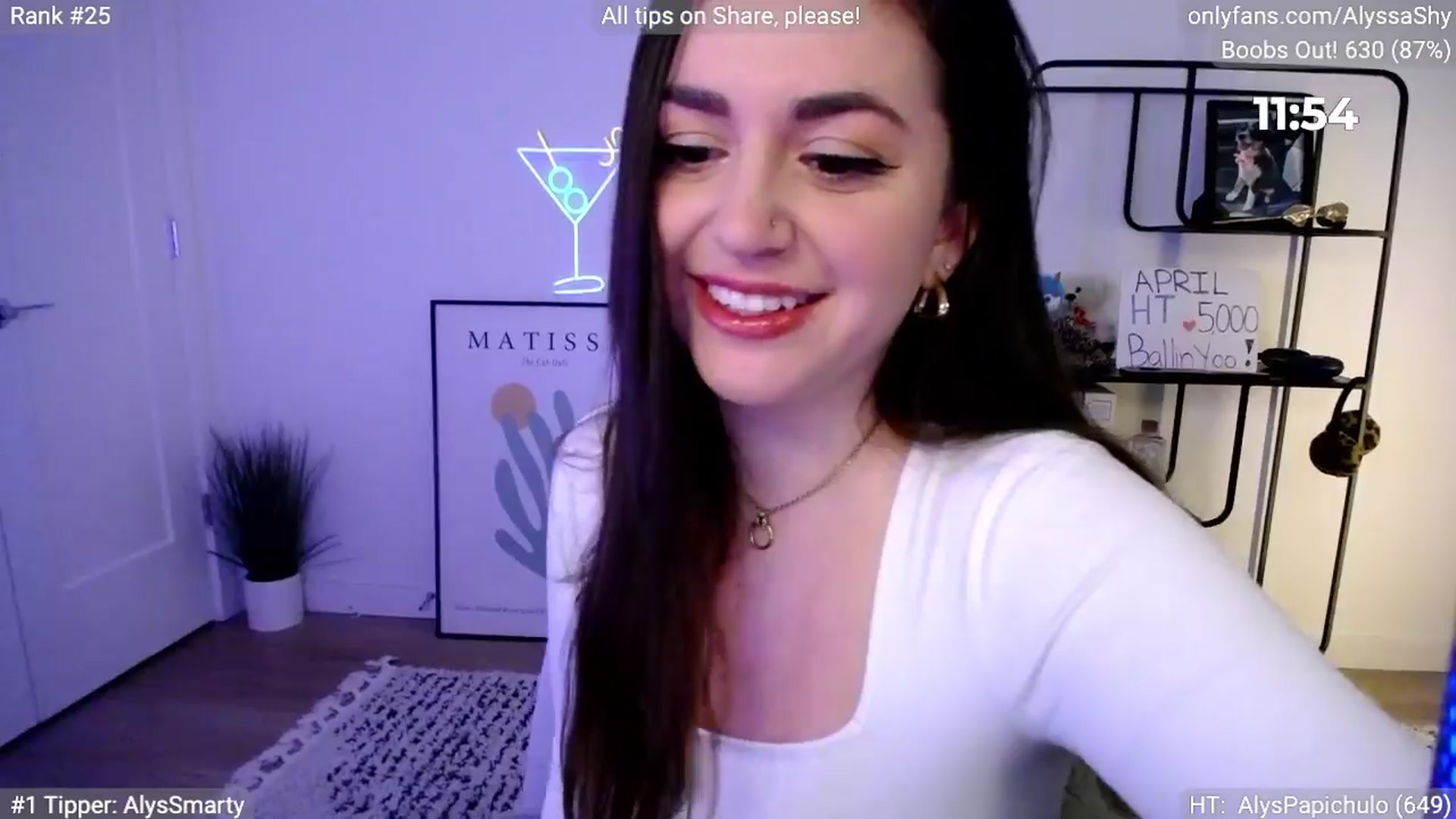 Gallery image thumbnail from AlyssaShy's myfreecams stream on, 04/06/2024, 22:47 image 13 of 20