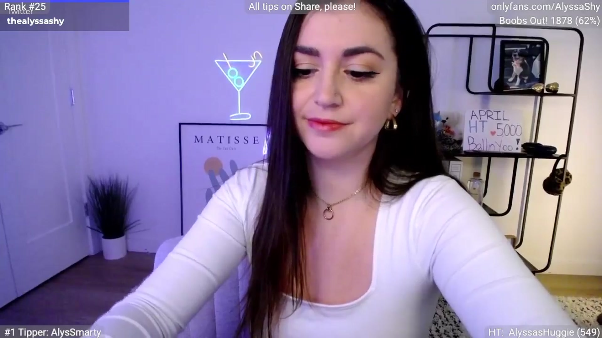 Gallery image thumbnail from AlyssaShy's myfreecams stream on, 04/06/2024, 22:47 image 5 of 20