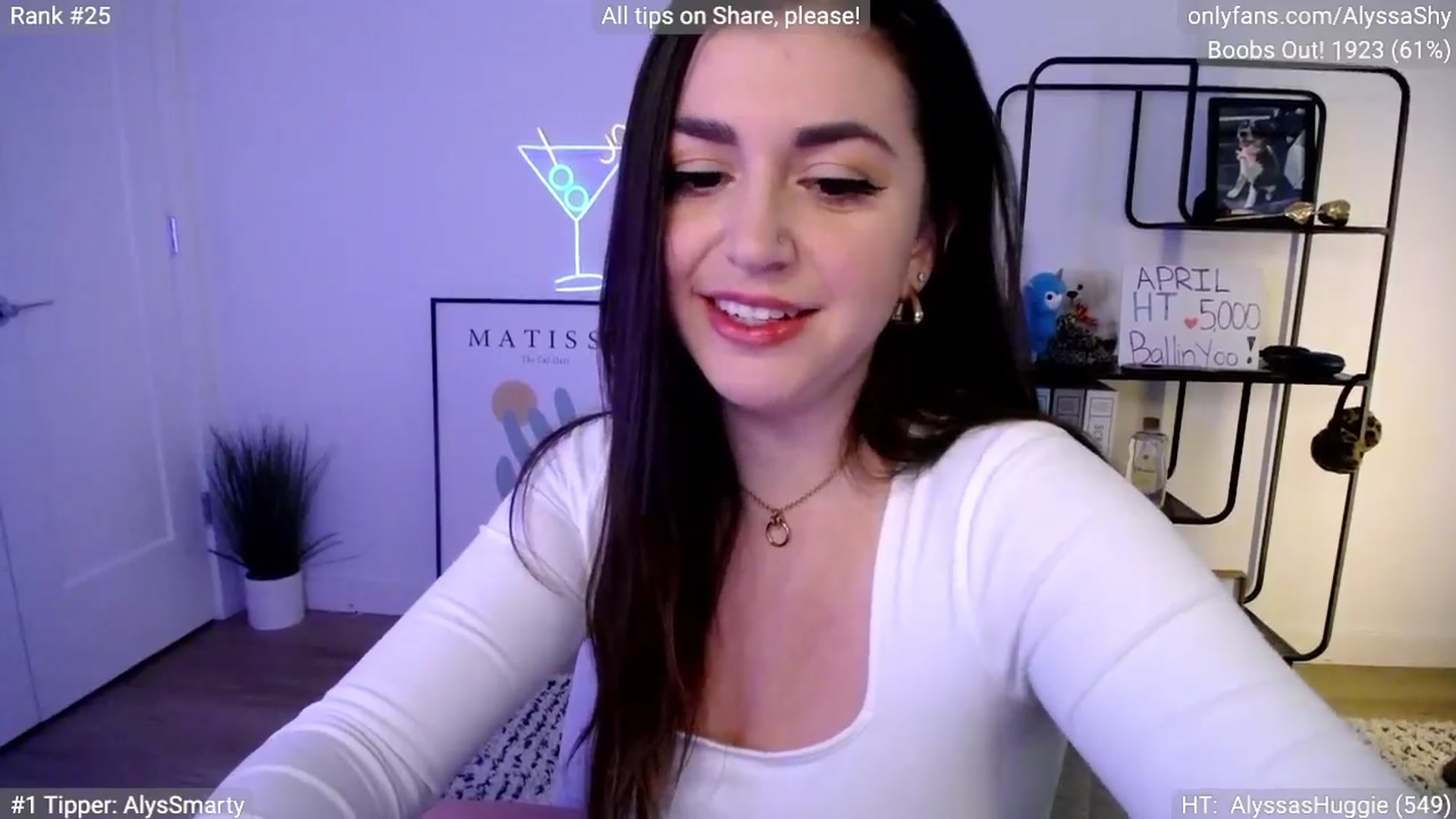 Gallery image thumbnail from AlyssaShy's myfreecams stream on, 04/06/2024, 22:47 image 4 of 20