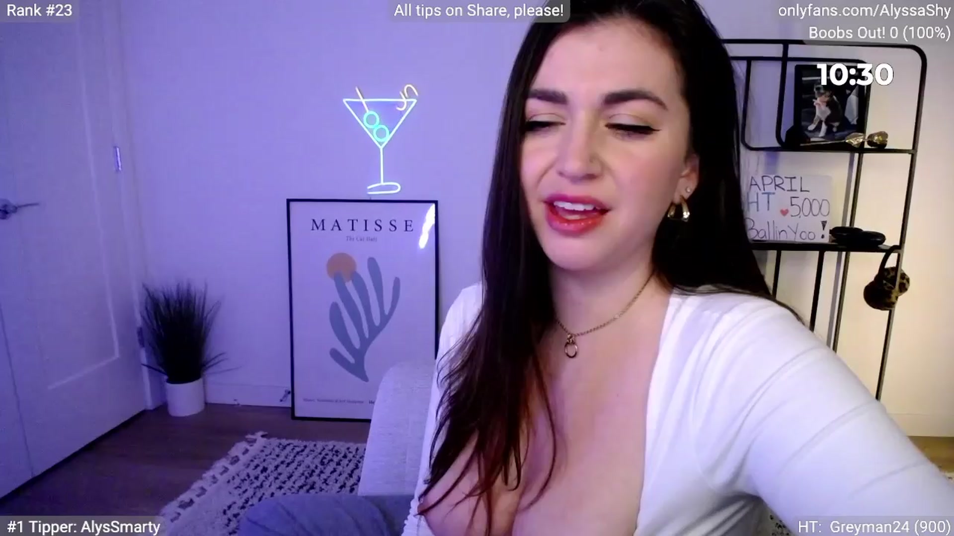 Gallery image thumbnail from AlyssaShy's myfreecams stream on, 04/07/2024, 24:40 image 17 of 20