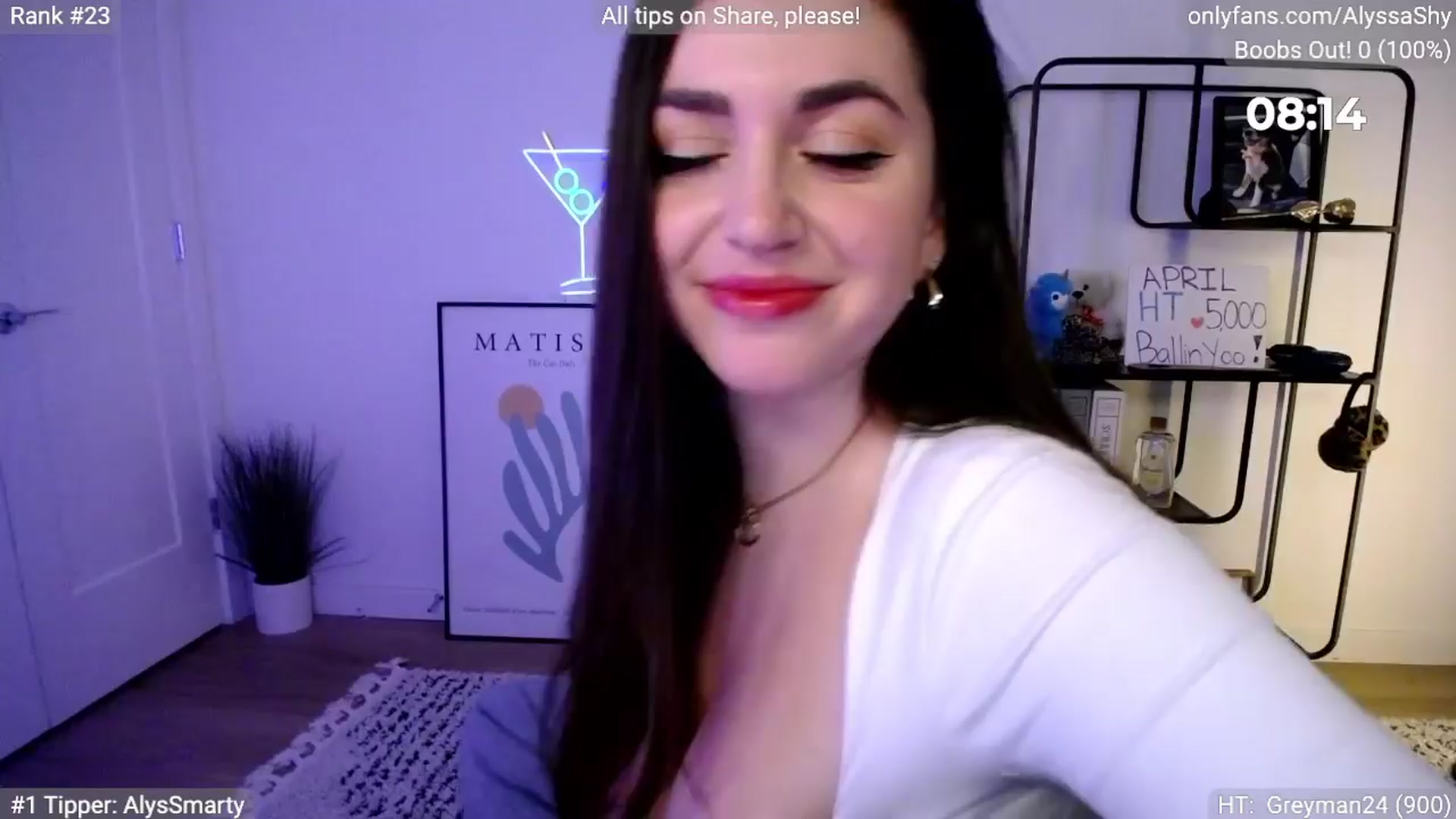 Gallery image thumbnail from AlyssaShy's myfreecams stream on, 04/07/2024, 24:40 image 18 of 20