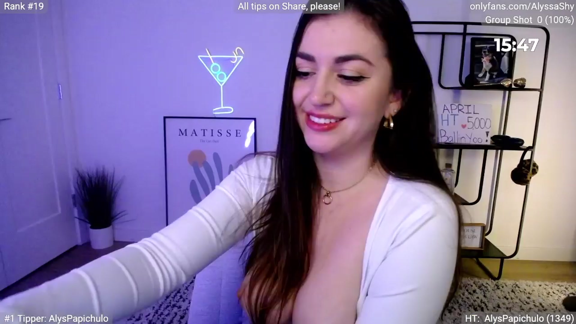 Gallery image thumbnail from AlyssaShy's myfreecams stream on, 04/07/2024, 01:47 image 19 of 20