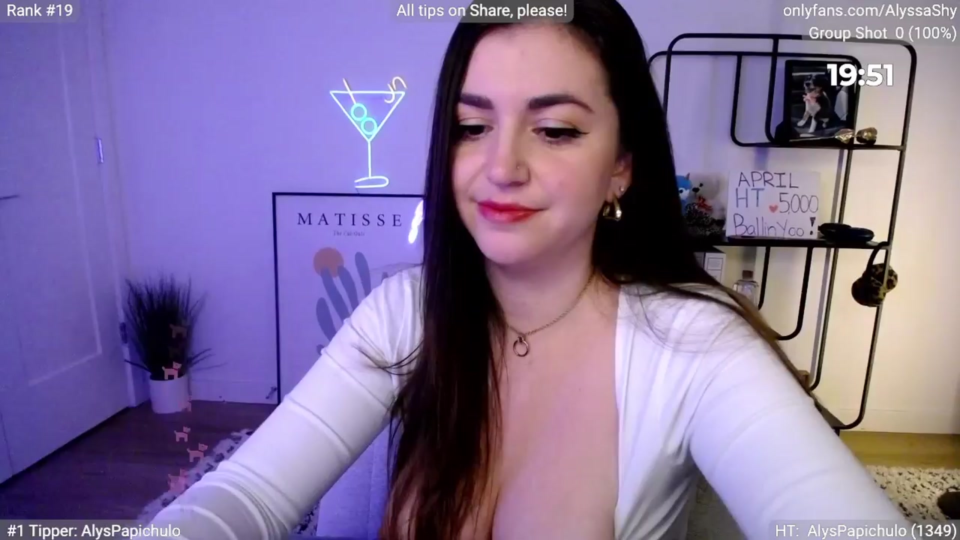 Gallery image thumbnail from AlyssaShy's myfreecams stream on, 04/07/2024, 01:47 image 18 of 20
