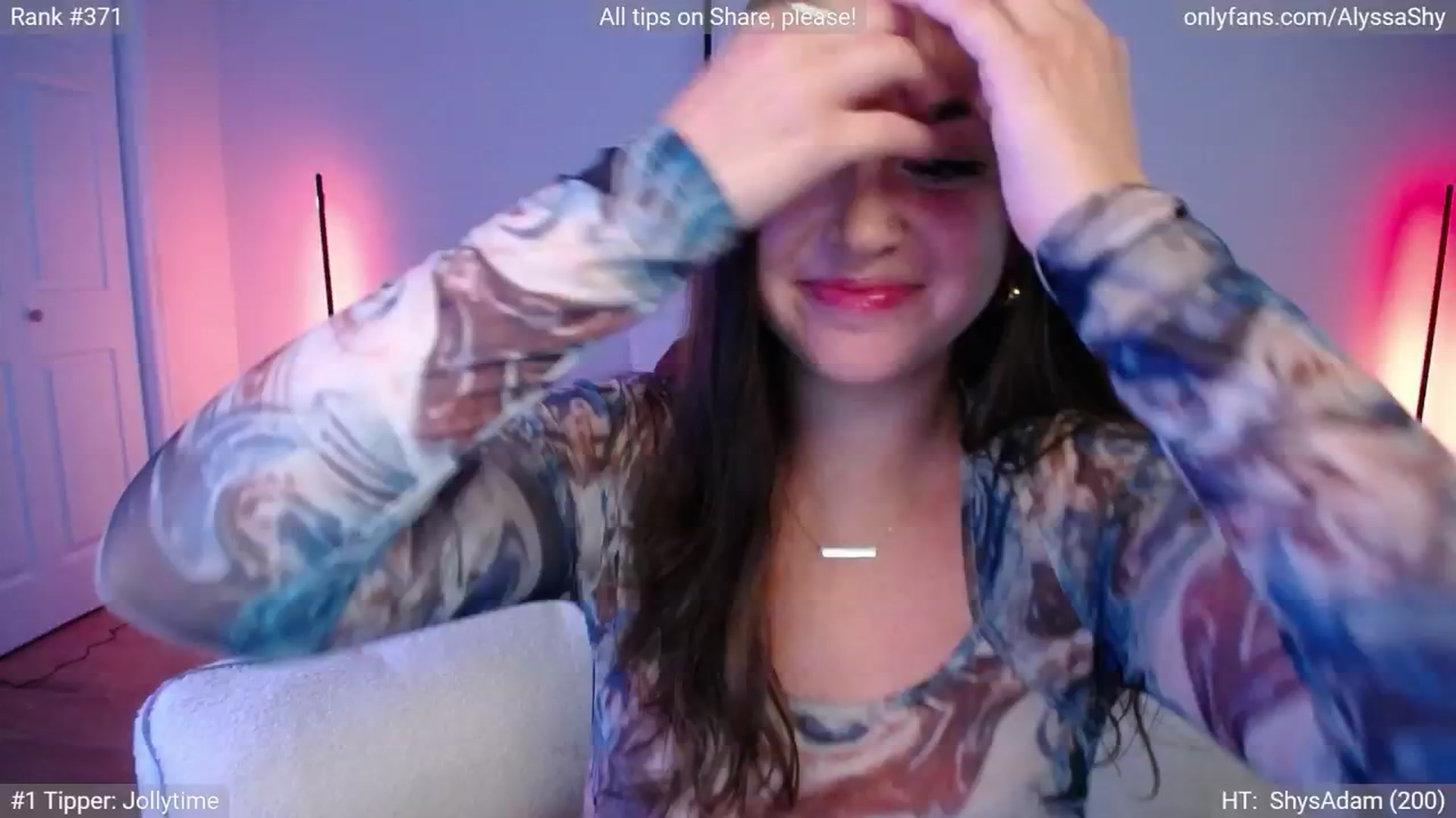 Gallery image thumbnail from AlyssaShy's myfreecams stream on, 09/17/2024, 21:39 image 1 of 20