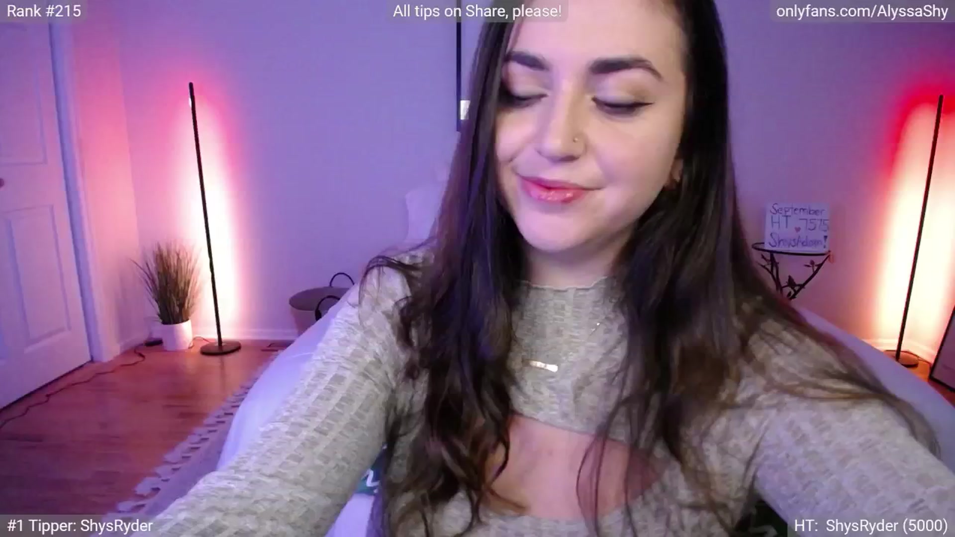 Gallery image thumbnail from AlyssaShy's myfreecams stream on, 09/24/2024, 23:39 image 7 of 20