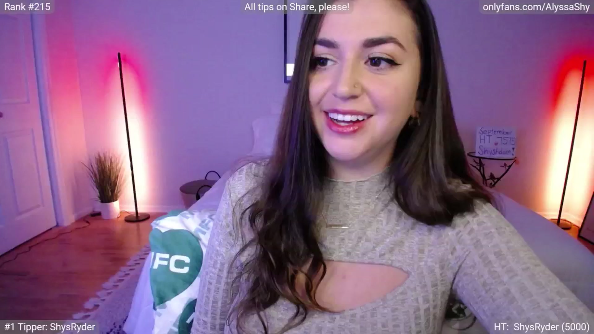 Gallery image thumbnail from AlyssaShy's myfreecams stream on, 09/24/2024, 23:39 image 8 of 20