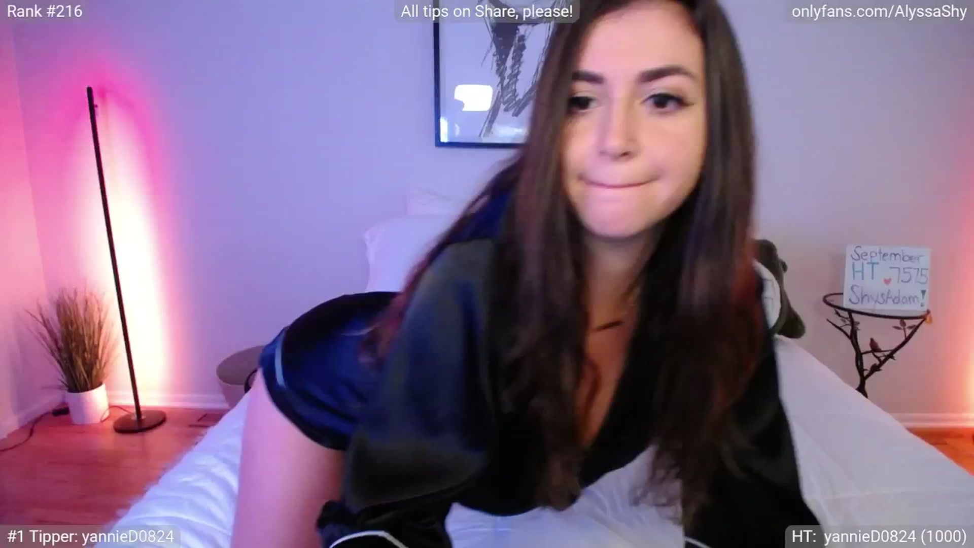 Gallery image thumbnail from AlyssaShy's myfreecams stream on, 09/25/2024, 21:38 image 2 of 20