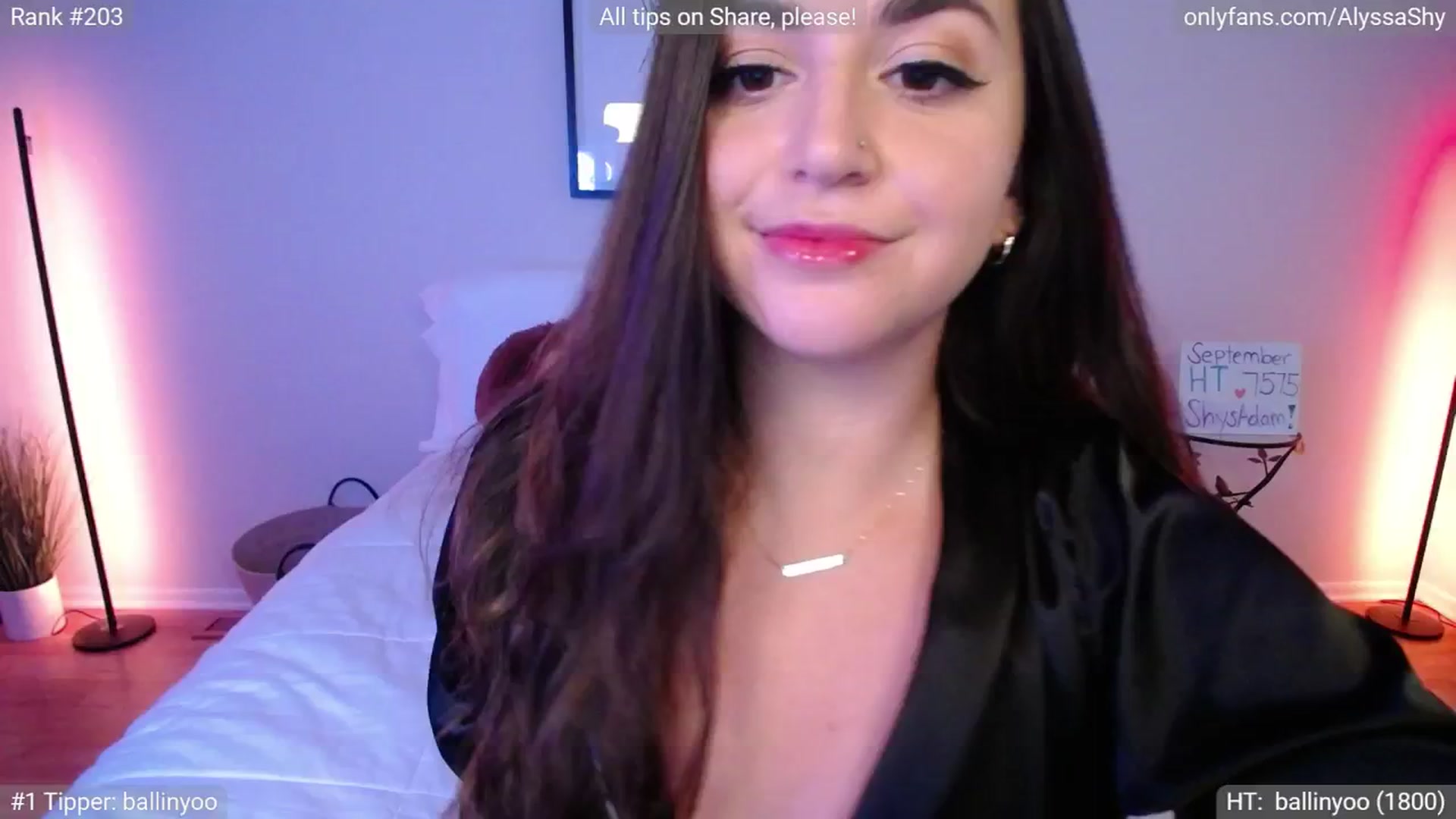 Gallery image thumbnail from AlyssaShy's myfreecams stream on, 09/25/2024, 23:25 image 4 of 20