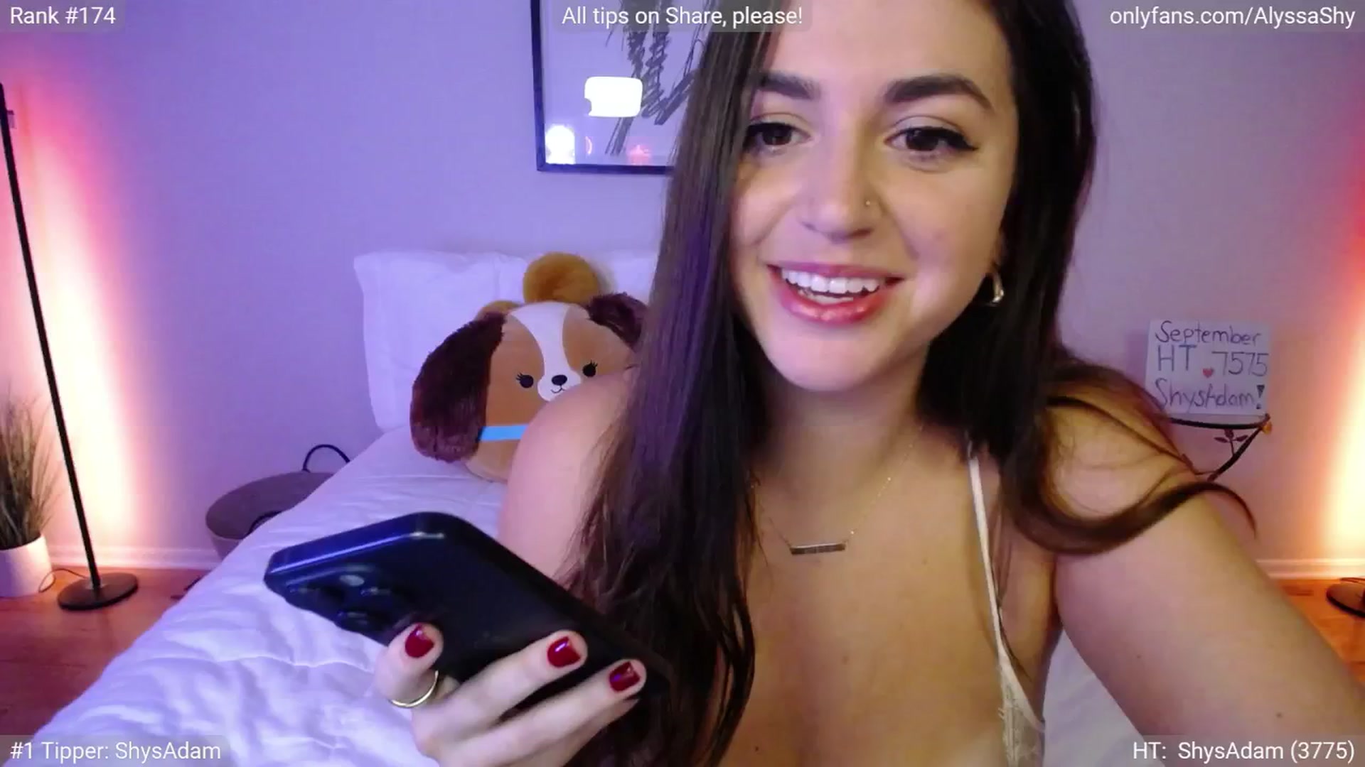 Gallery image thumbnail from AlyssaShy's myfreecams stream on, 09/28/2024, 05:53 image 6 of 20