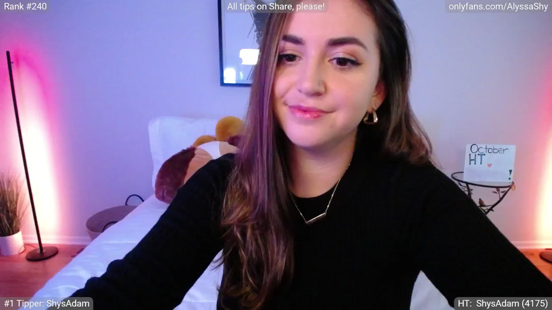 Gallery image thumbnail from AlyssaShy's myfreecams stream on, 10/01/2024, 23:23 image 3 of 20
