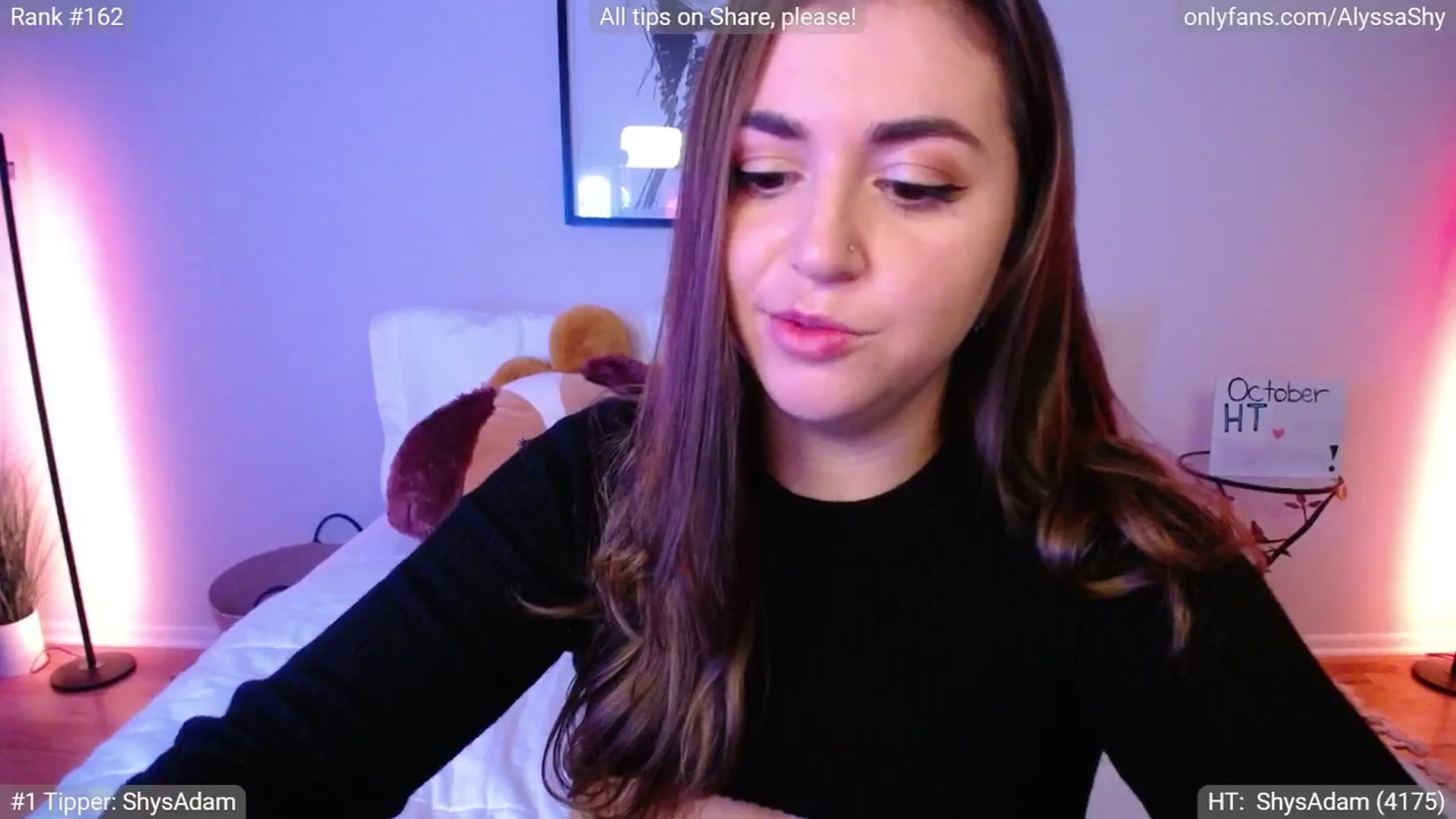 Gallery image thumbnail from AlyssaShy's myfreecams stream on, 10/01/2024, 23:23 image 19 of 20