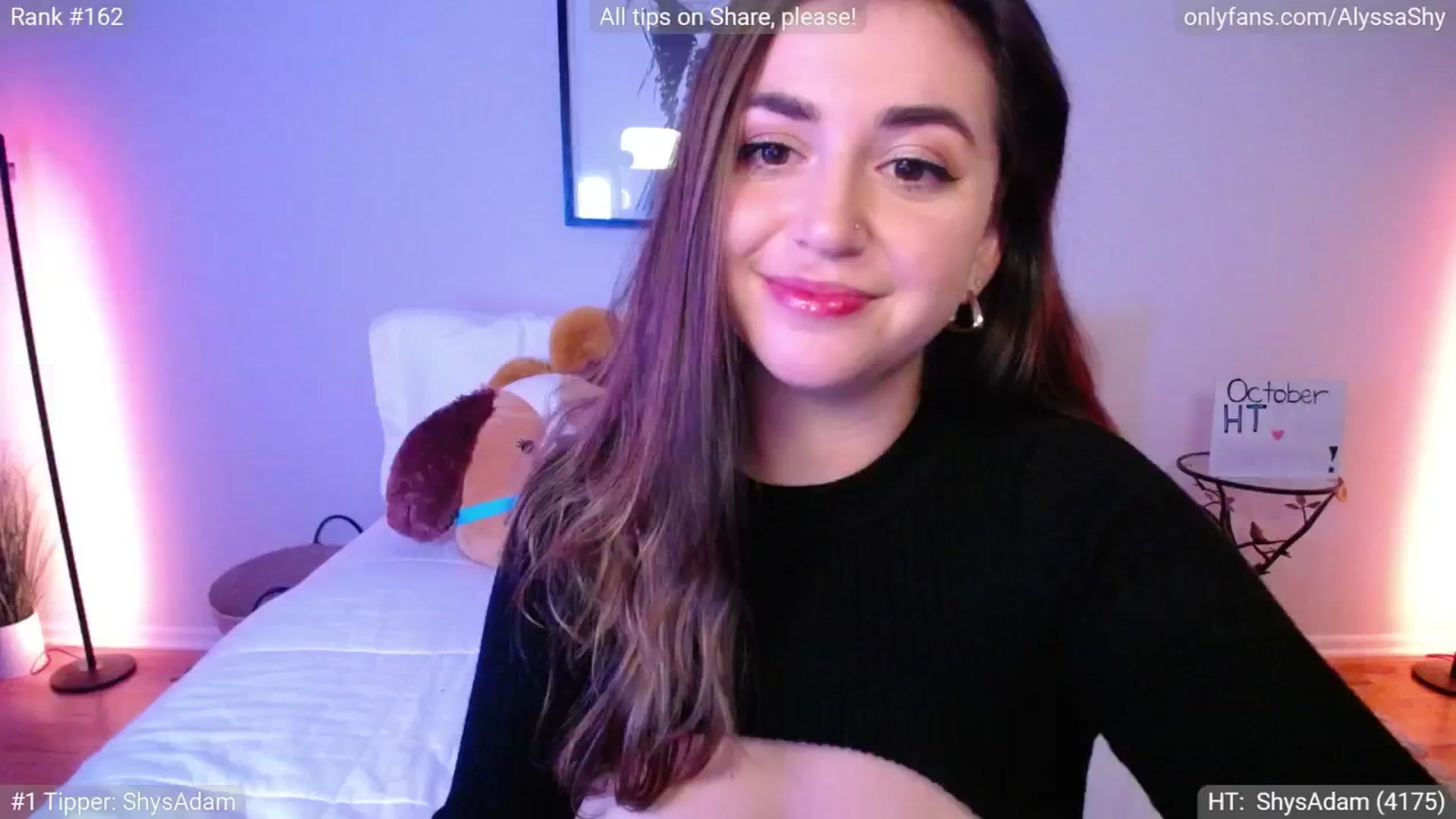 Gallery image thumbnail from AlyssaShy's myfreecams stream on, 10/02/2024, 24:00 image 1 of 20