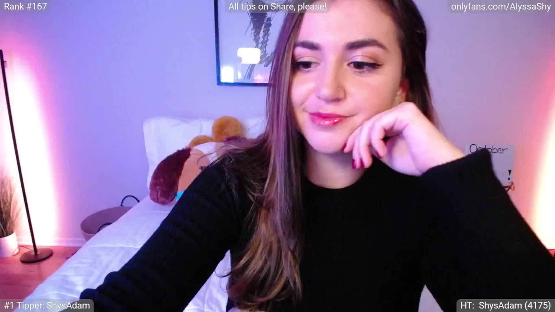 Gallery image thumbnail from AlyssaShy's myfreecams stream on, 10/02/2024, 24:20 image 10 of 20
