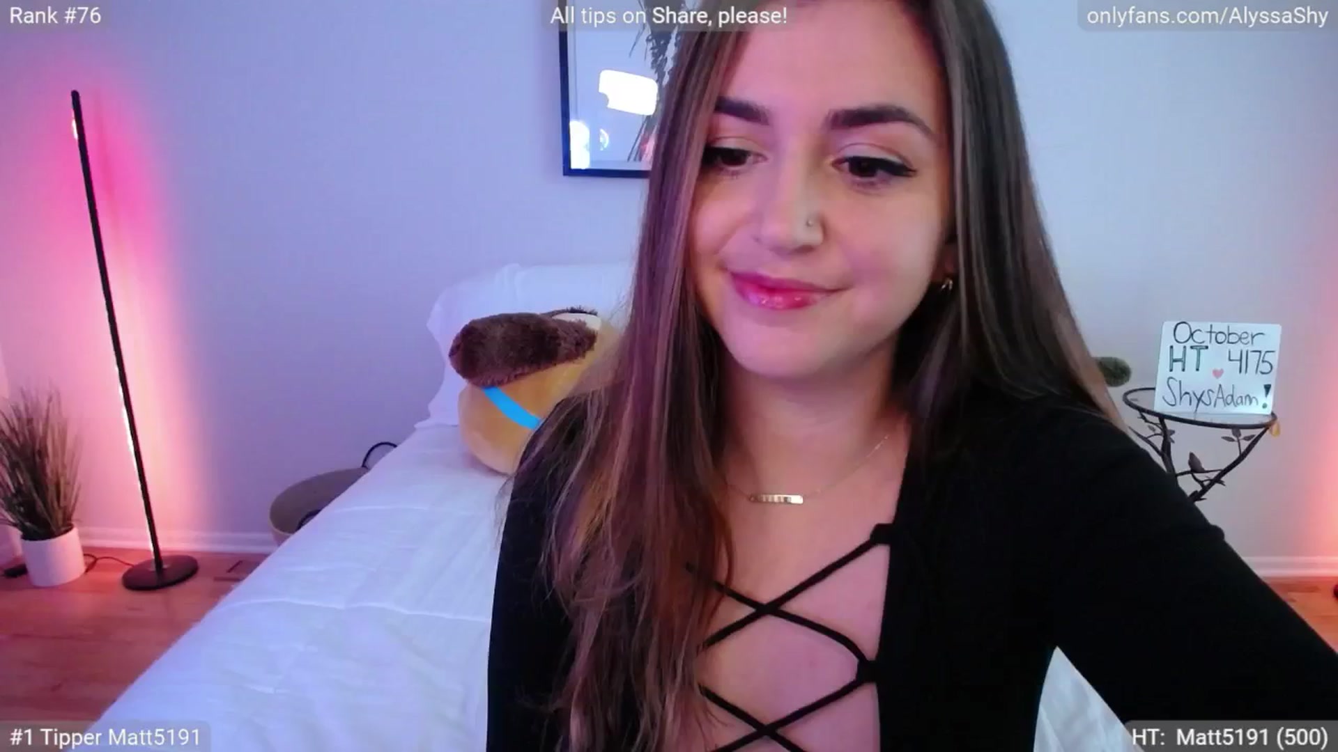 Gallery image thumbnail from AlyssaShy's myfreecams stream on, 10/23/2024, 18:43 image 7 of 20