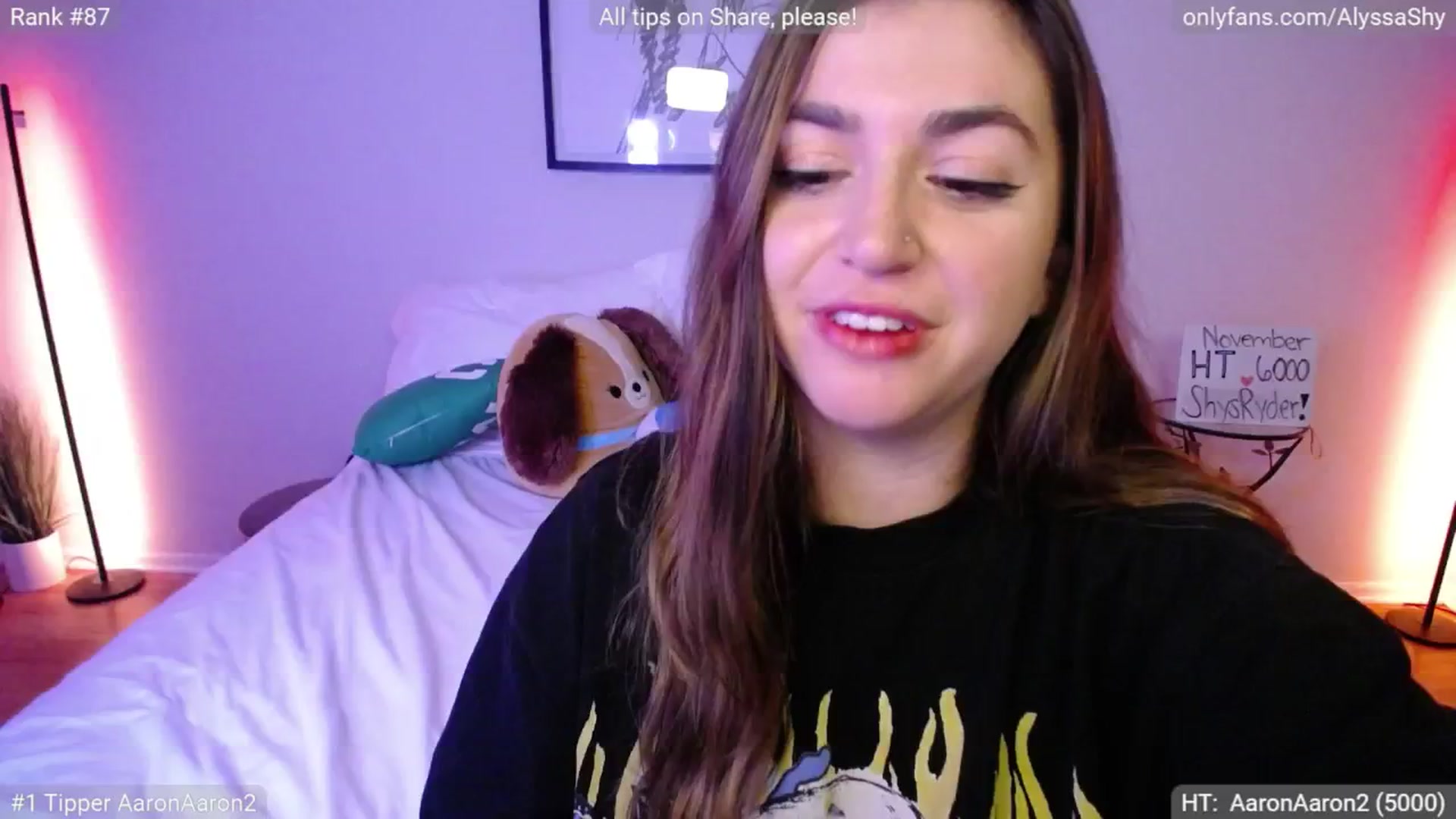 Gallery image thumbnail from AlyssaShy's myfreecams stream on, 11/18/2024, 03:19 image 11 of 20