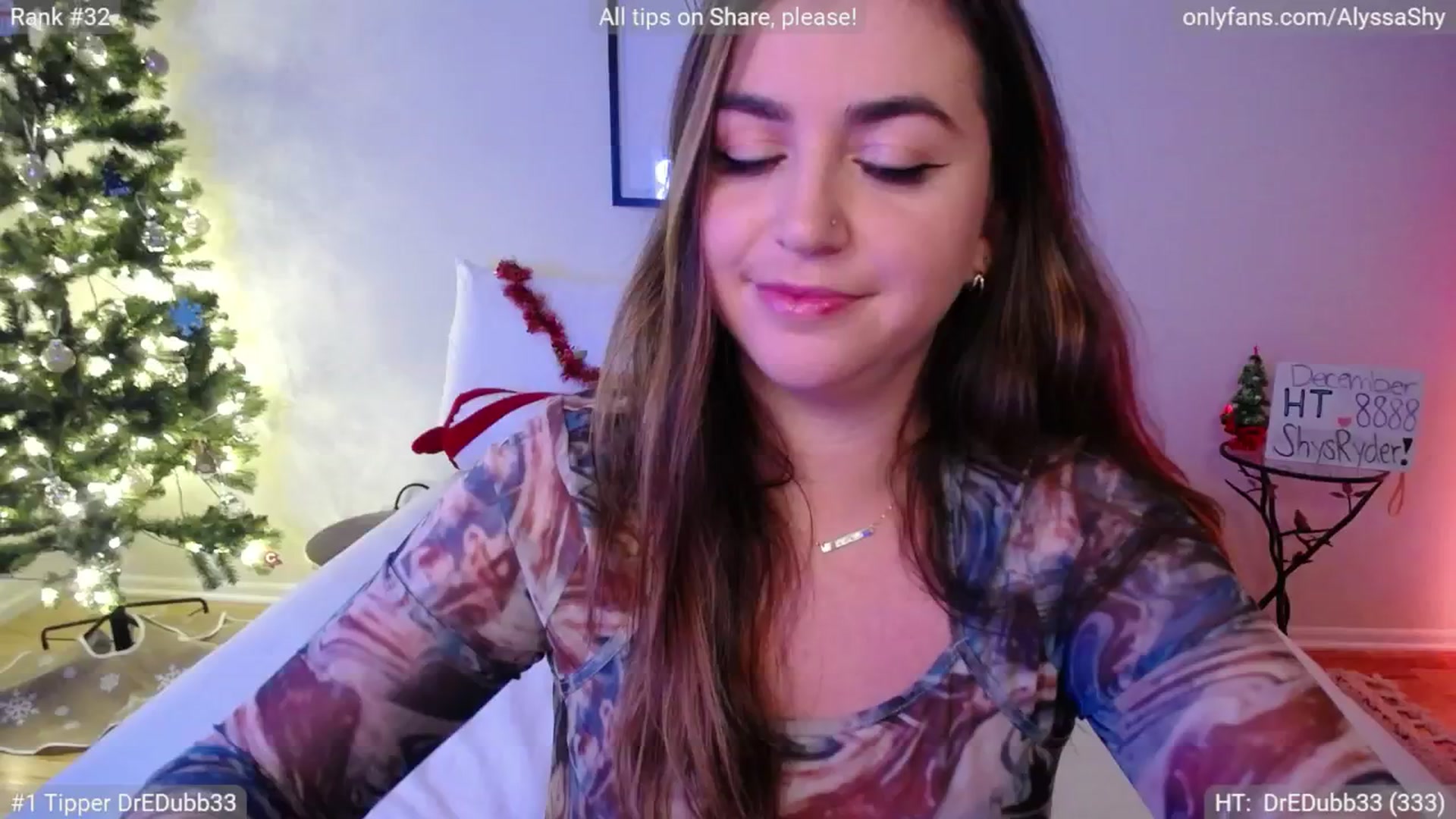 Gallery image thumbnail from AlyssaShy's myfreecams stream on, 12/04/2024, 22:20 image 20 of 20