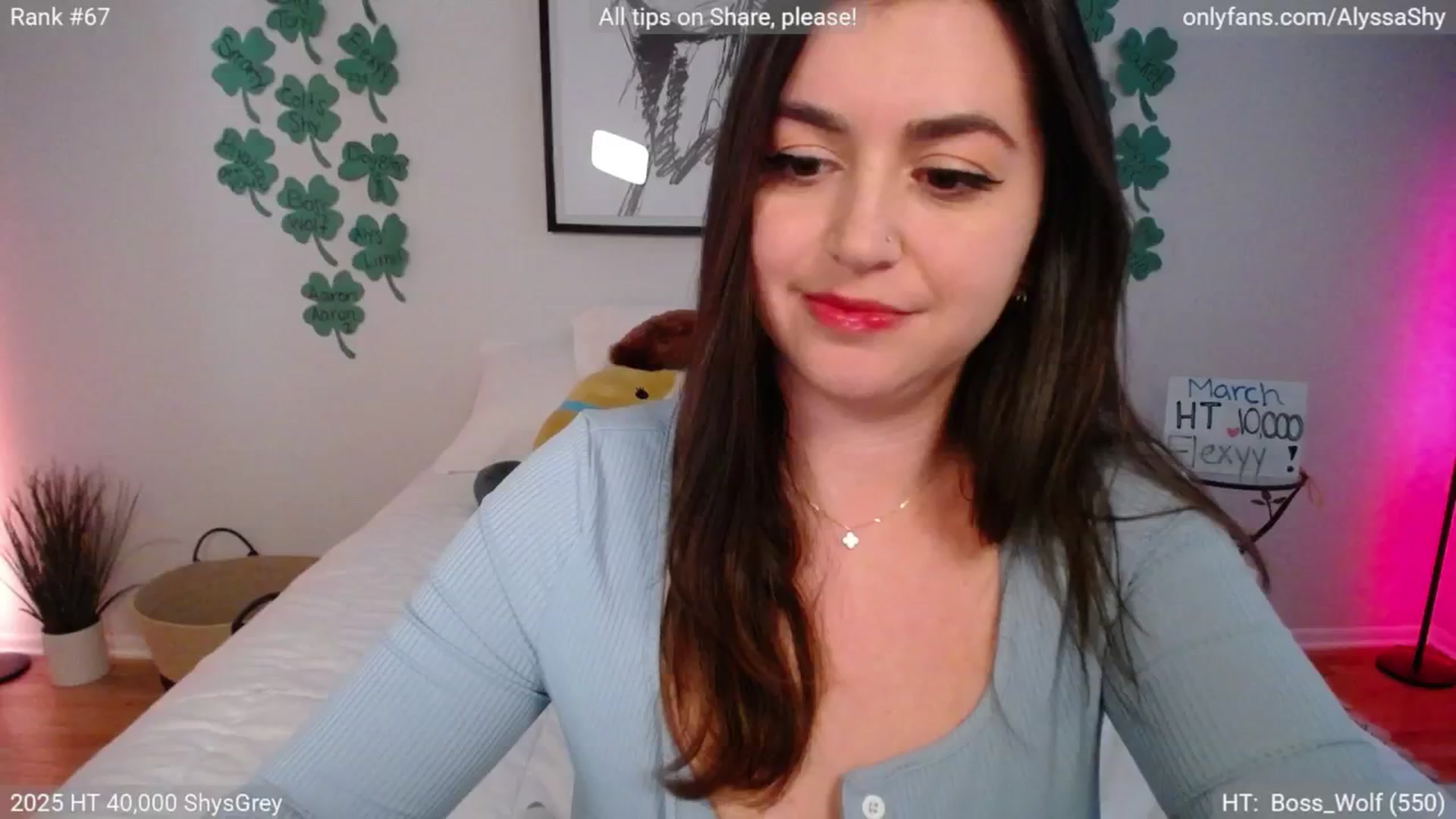 Gallery image thumbnail from AlyssaShy's myfreecams stream on, 03/14/2025, 24:07 image 1 of 20