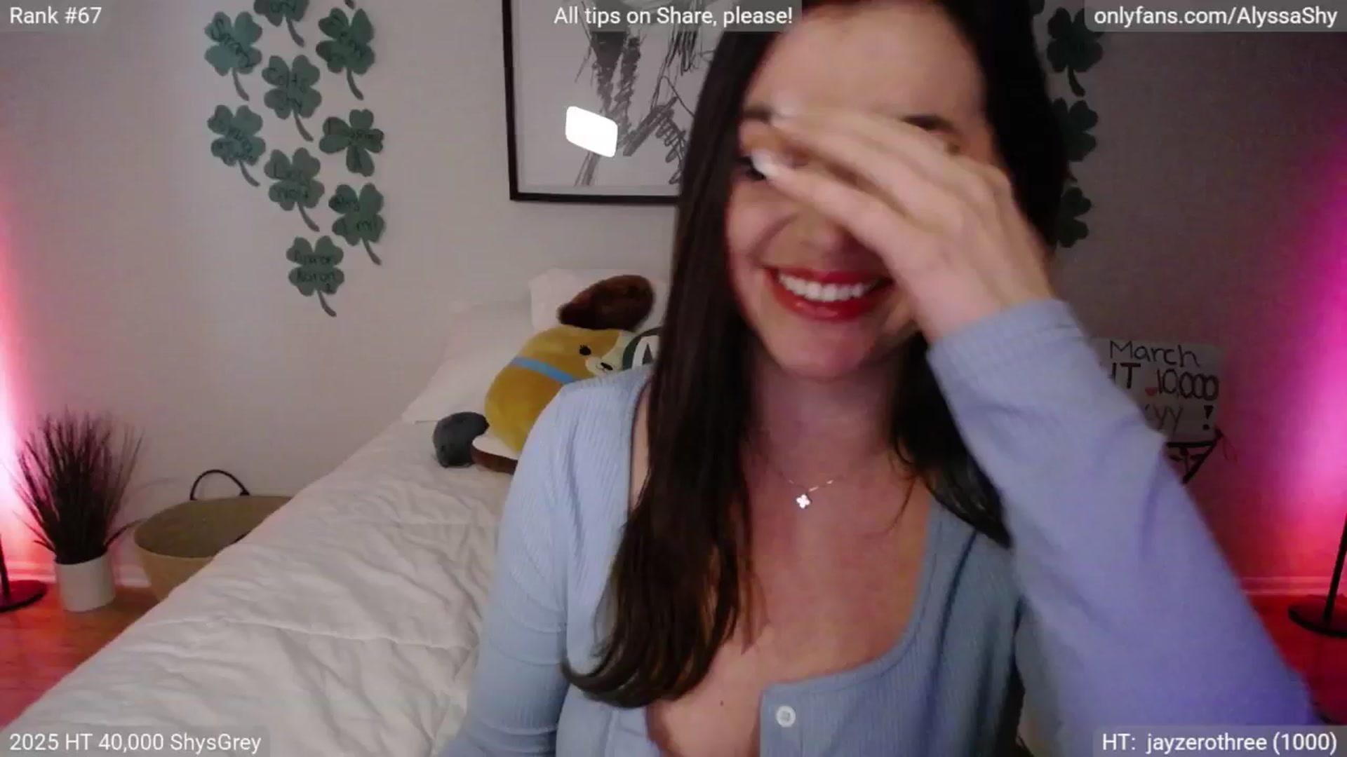 Gallery image thumbnail from AlyssaShy's myfreecams stream on, 03/14/2025, 24:07 image 10 of 20