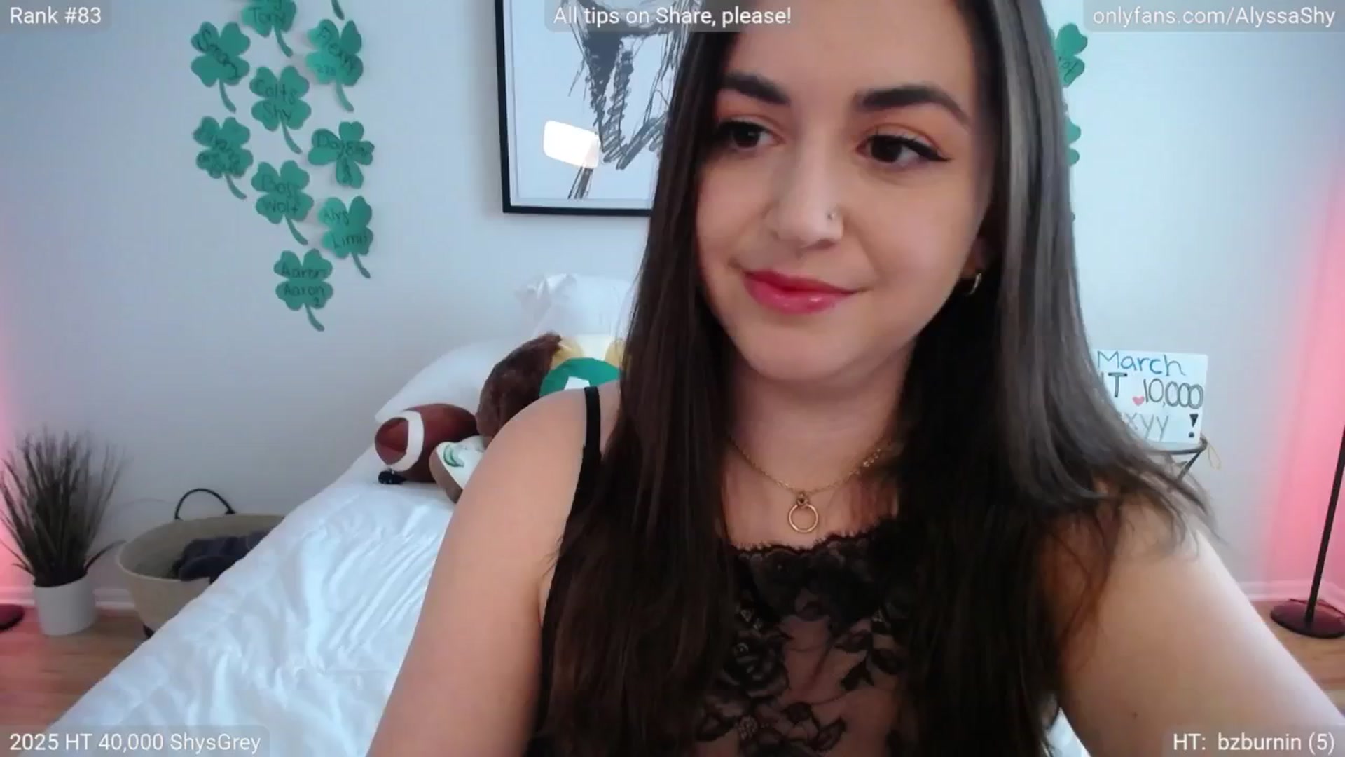 Gallery image thumbnail from AlyssaShy's myfreecams stream on, 03/19/2025, 23:07 image 1 of 20