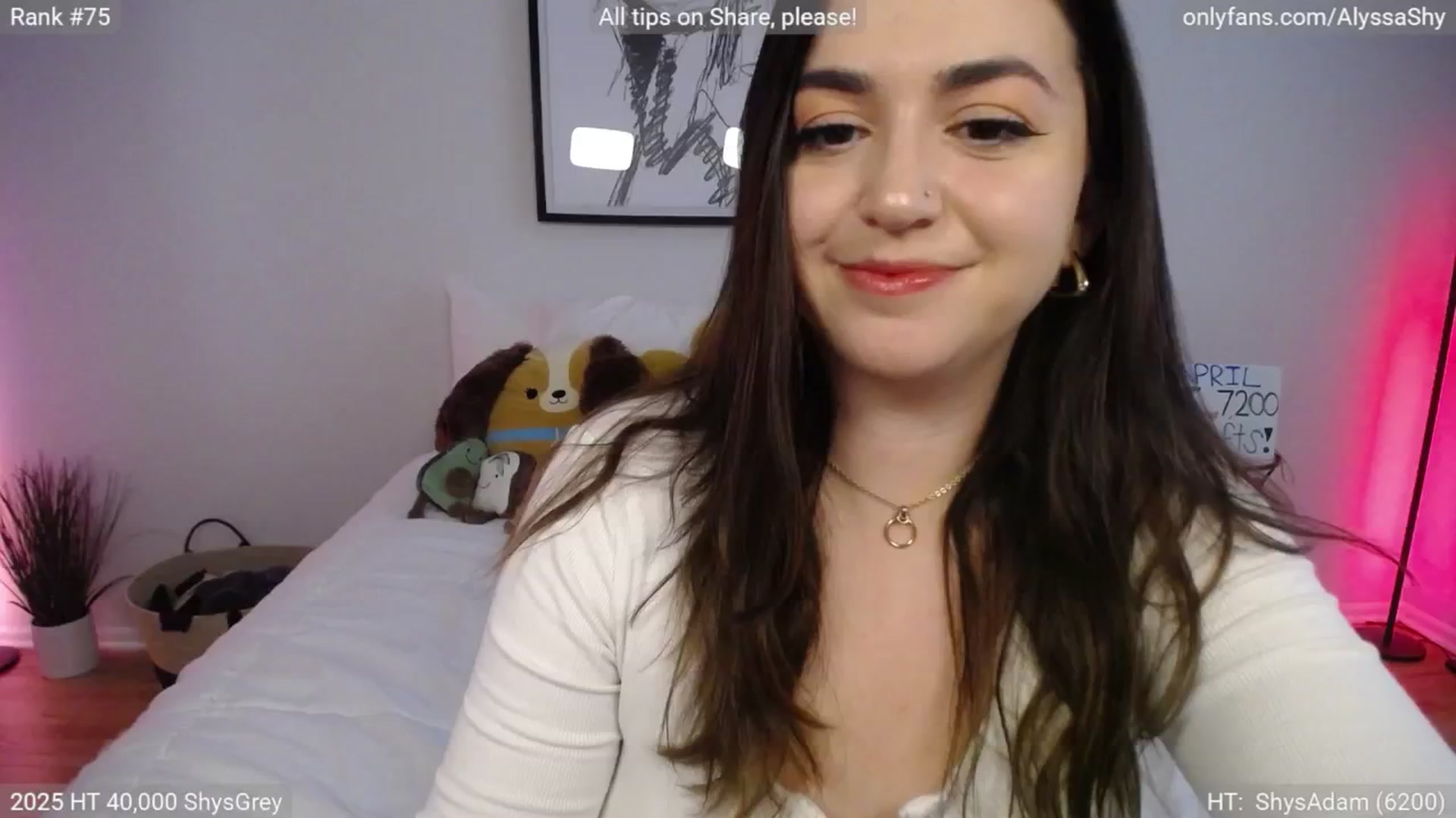 Gallery image thumbnail from AlyssaShy's myfreecams stream on, 04/02/2025, 20:41 image 18 of 20