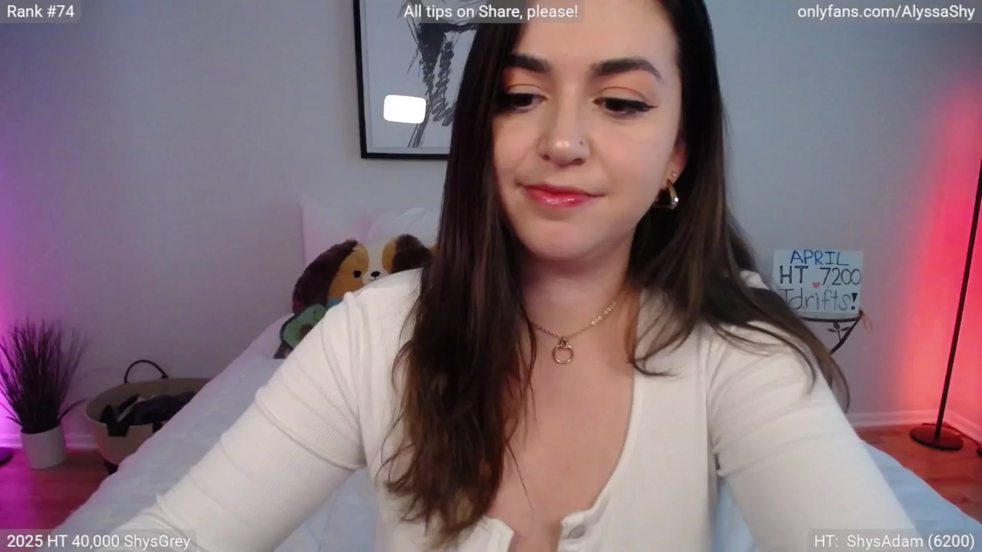 Gallery image thumbnail from AlyssaShy's myfreecams stream on, 04/02/2025, 20:41 image 6 of 20