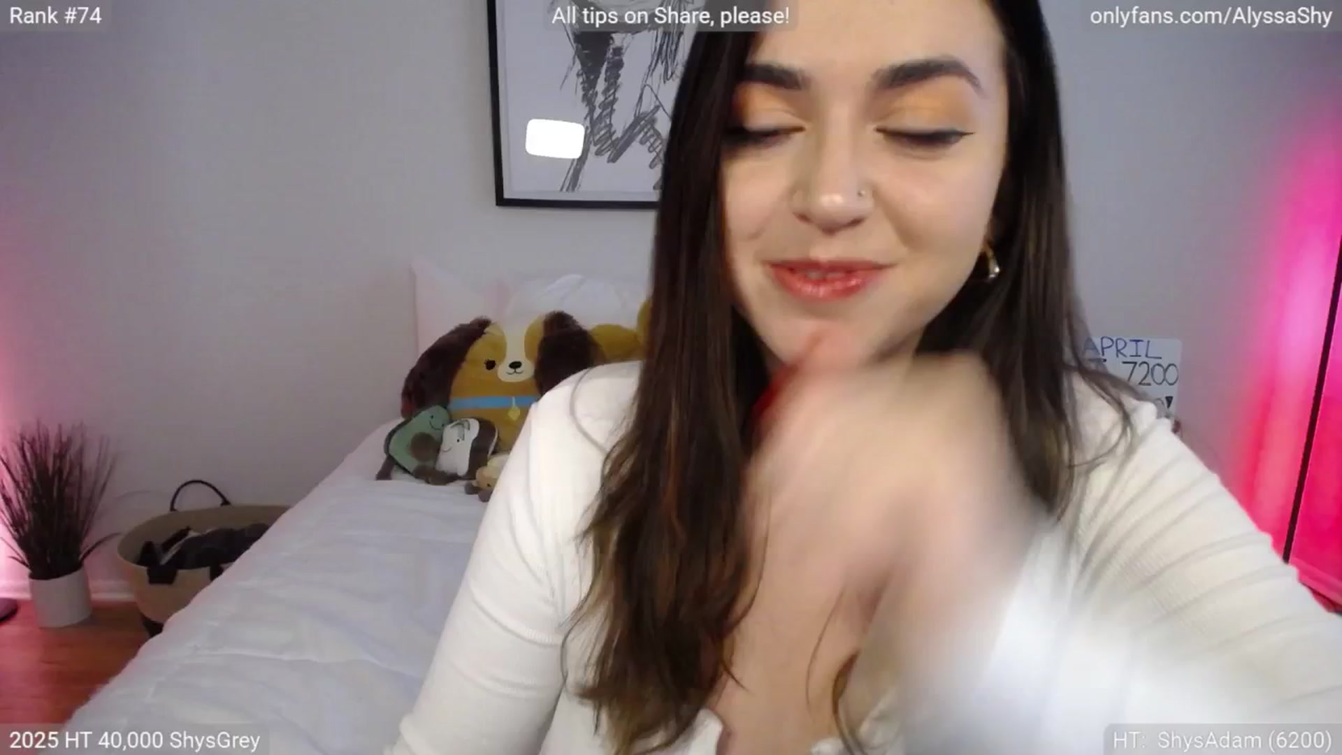 Gallery image thumbnail from AlyssaShy's myfreecams stream on, 04/02/2025, 20:41 image 12 of 20