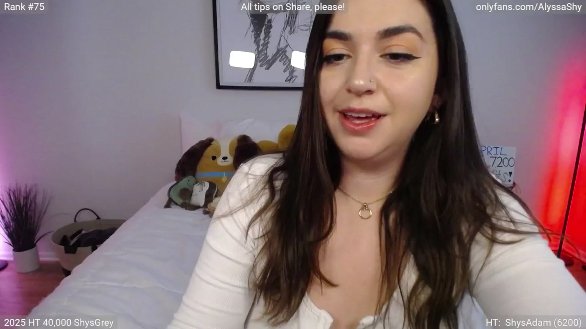 Gallery image thumbnail from AlyssaShy's myfreecams stream on, 04/02/2025, 20:41 image 20 of 20