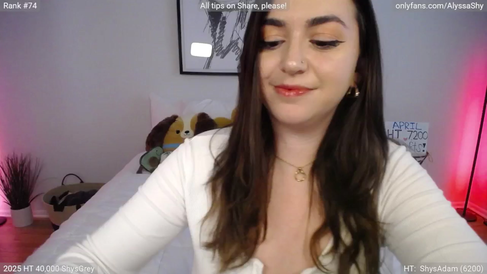 Gallery image thumbnail from AlyssaShy's myfreecams stream on, 04/02/2025, 20:41 image 11 of 20