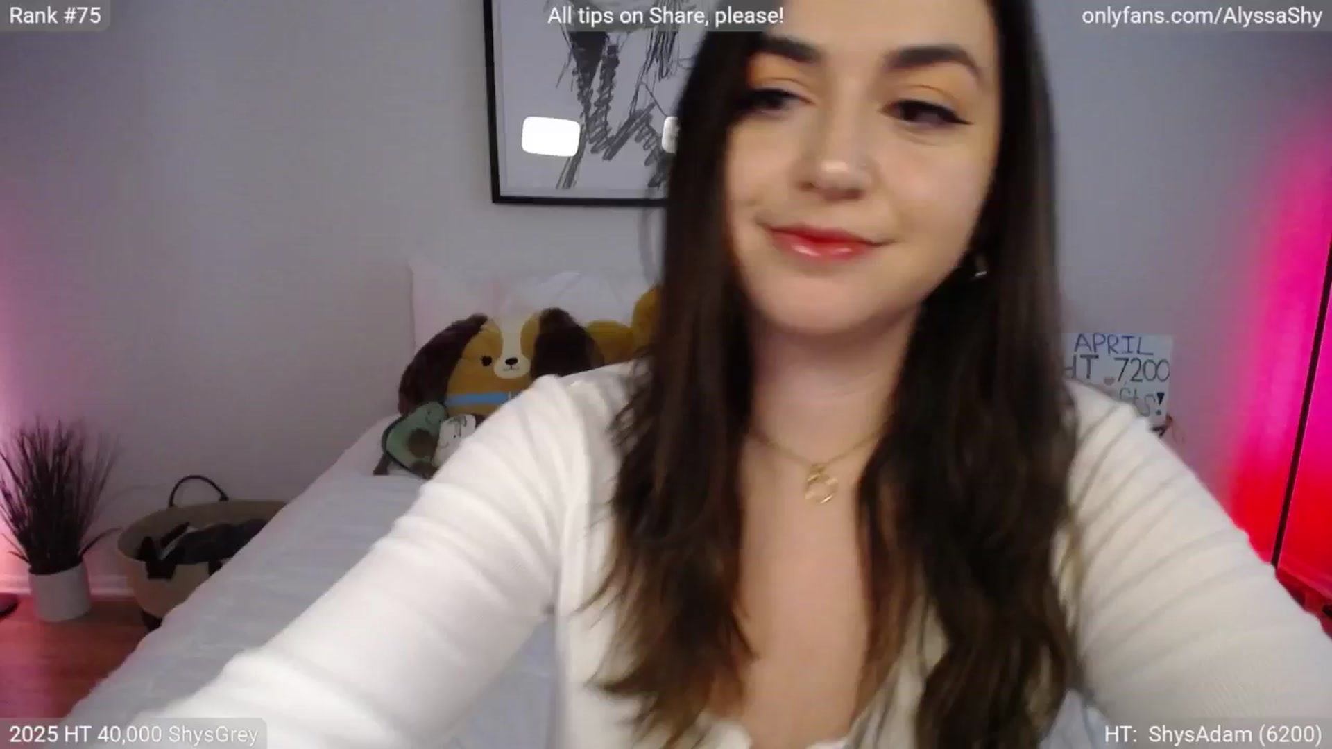 Gallery image thumbnail from AlyssaShy's myfreecams stream on, 04/02/2025, 20:41 image 17 of 20