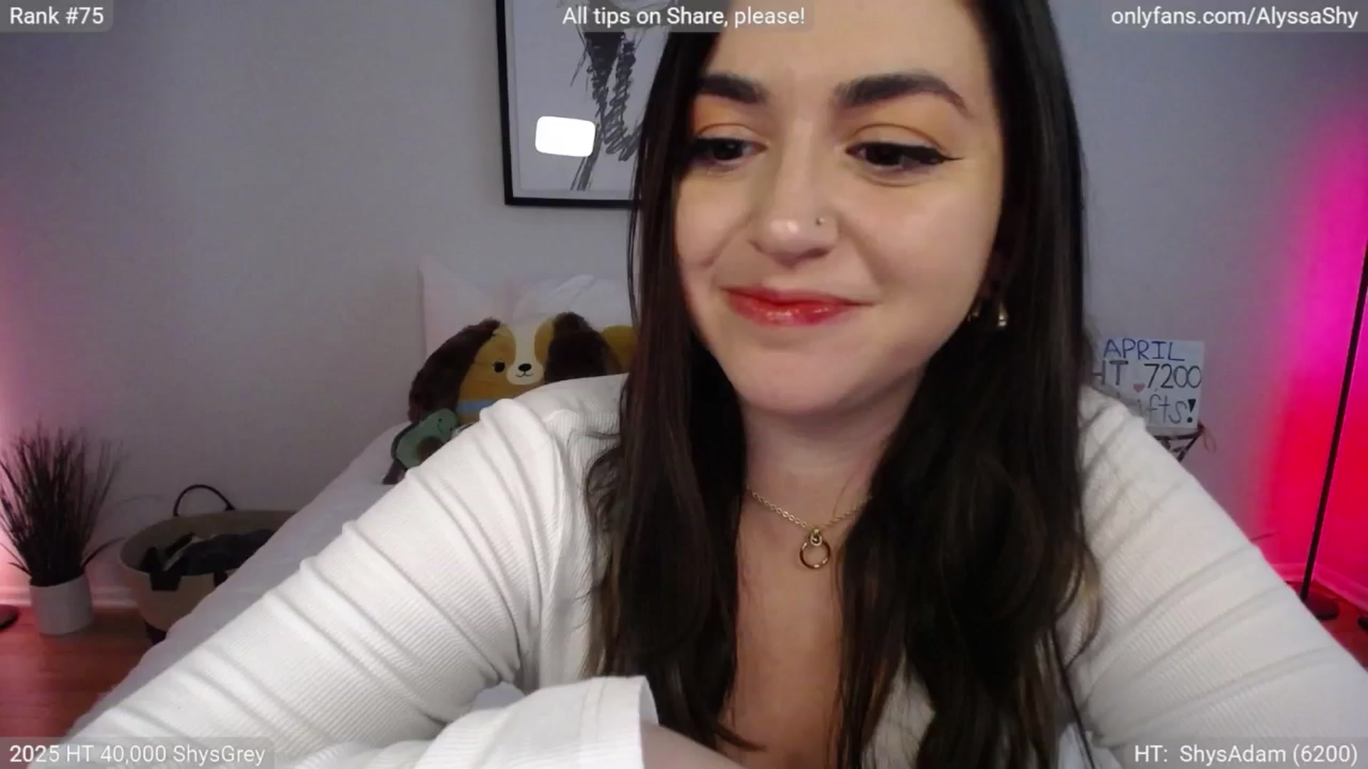 Gallery image thumbnail from AlyssaShy's myfreecams stream on, 04/02/2025, 20:41 image 16 of 20