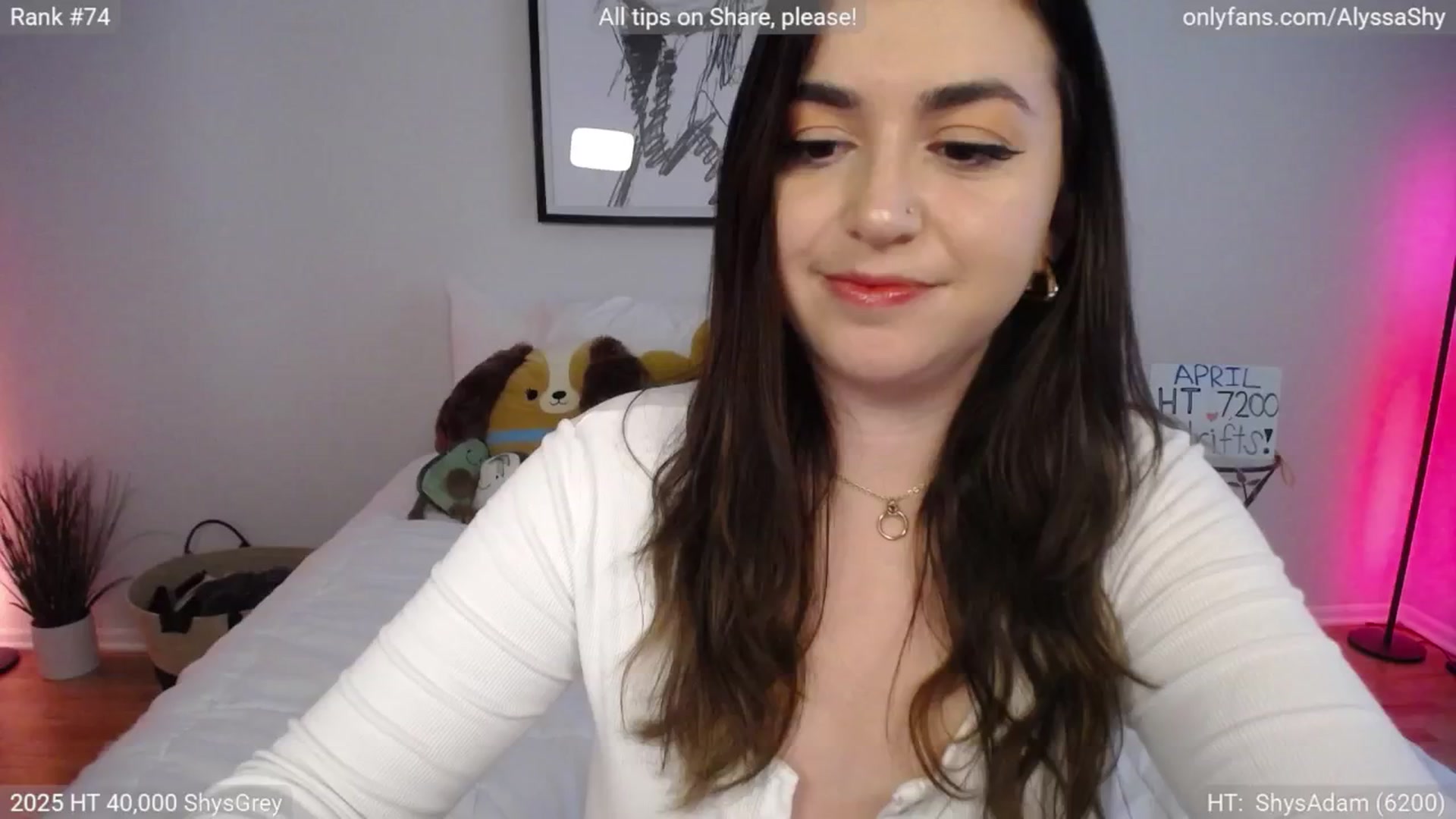 Gallery image thumbnail from AlyssaShy's myfreecams stream on, 04/02/2025, 20:41 image 13 of 20