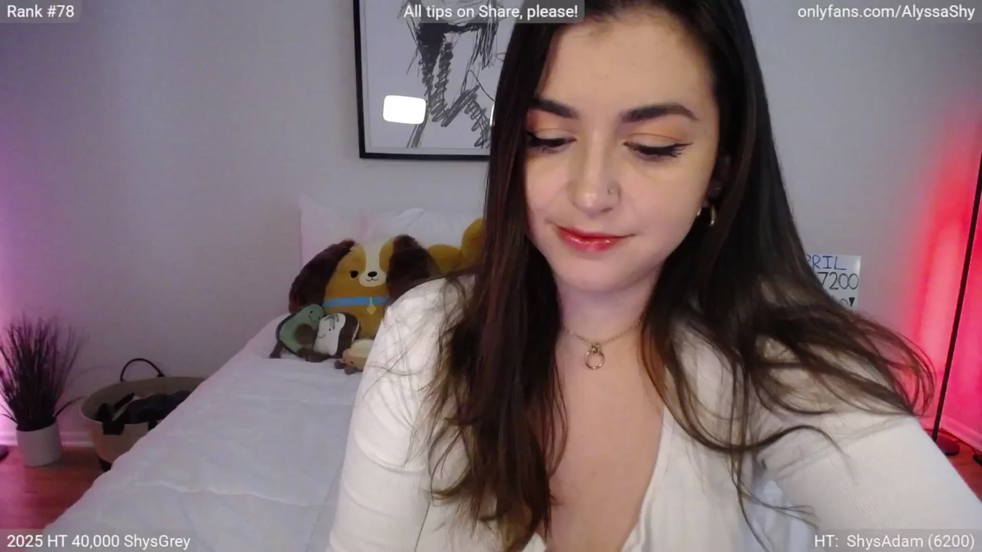 Gallery image thumbnail from AlyssaShy's myfreecams stream on, 04/02/2025, 21:11 image 6 of 20