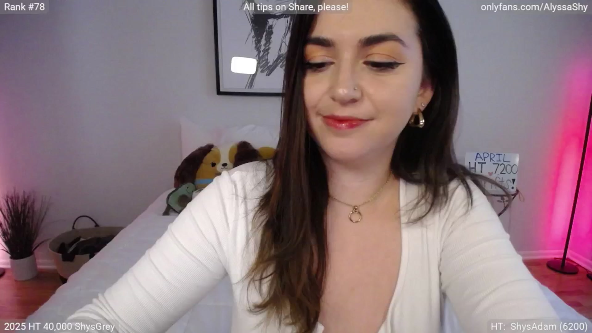 Gallery image thumbnail from AlyssaShy's myfreecams stream on, 04/02/2025, 21:11 image 10 of 20