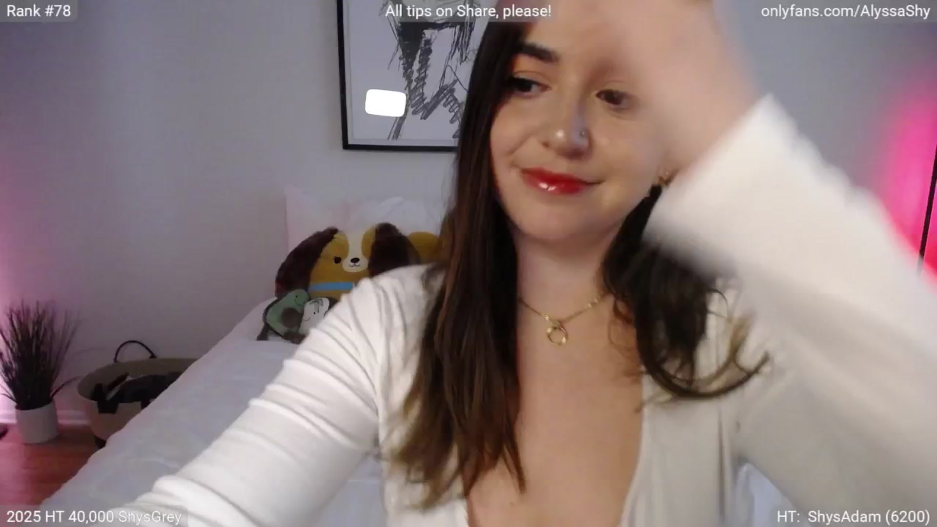Gallery image thumbnail from AlyssaShy's myfreecams stream on, 04/02/2025, 21:11 image 18 of 20