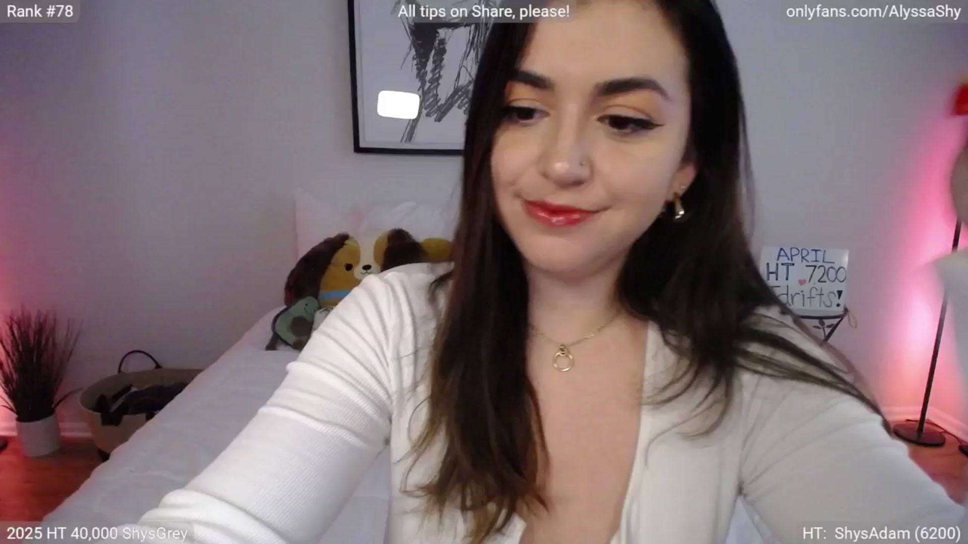 Gallery image thumbnail from AlyssaShy's myfreecams stream on, 04/02/2025, 21:11 image 16 of 20