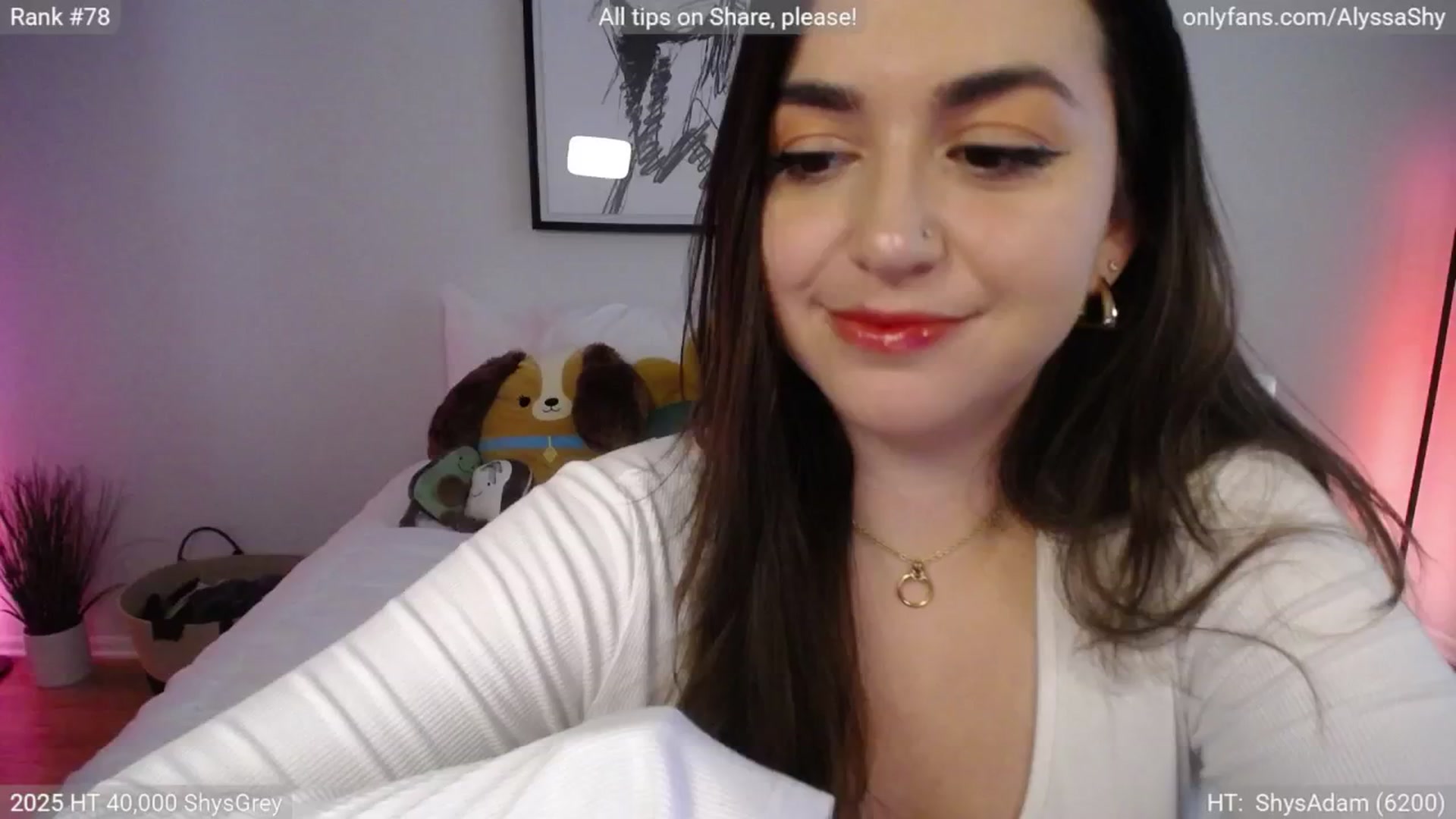 Gallery image thumbnail from AlyssaShy's myfreecams stream on, 04/02/2025, 21:11 image 20 of 20
