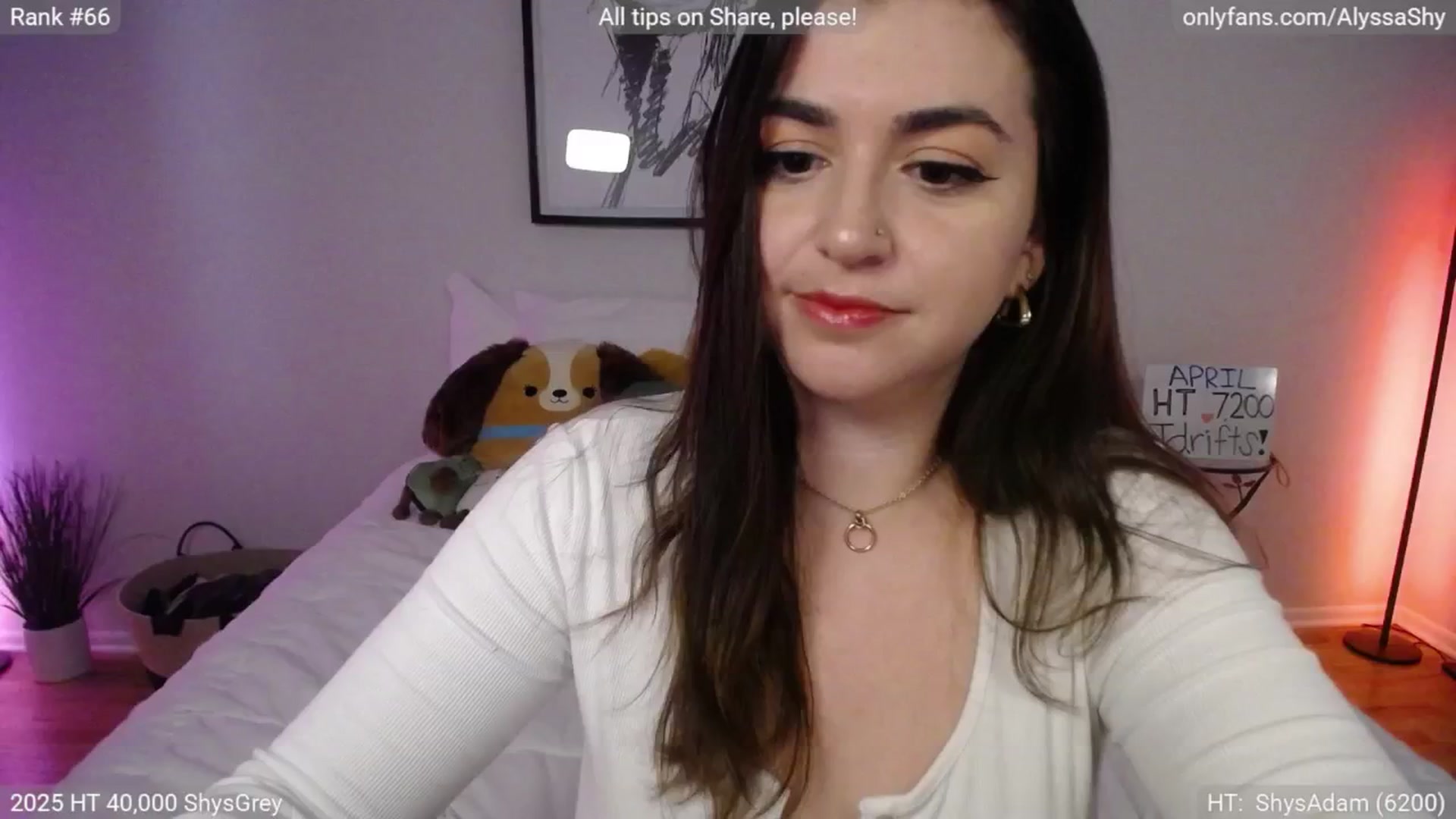 Gallery image thumbnail from AlyssaShy's myfreecams stream on, 04/02/2025, 22:32 image 20 of 20