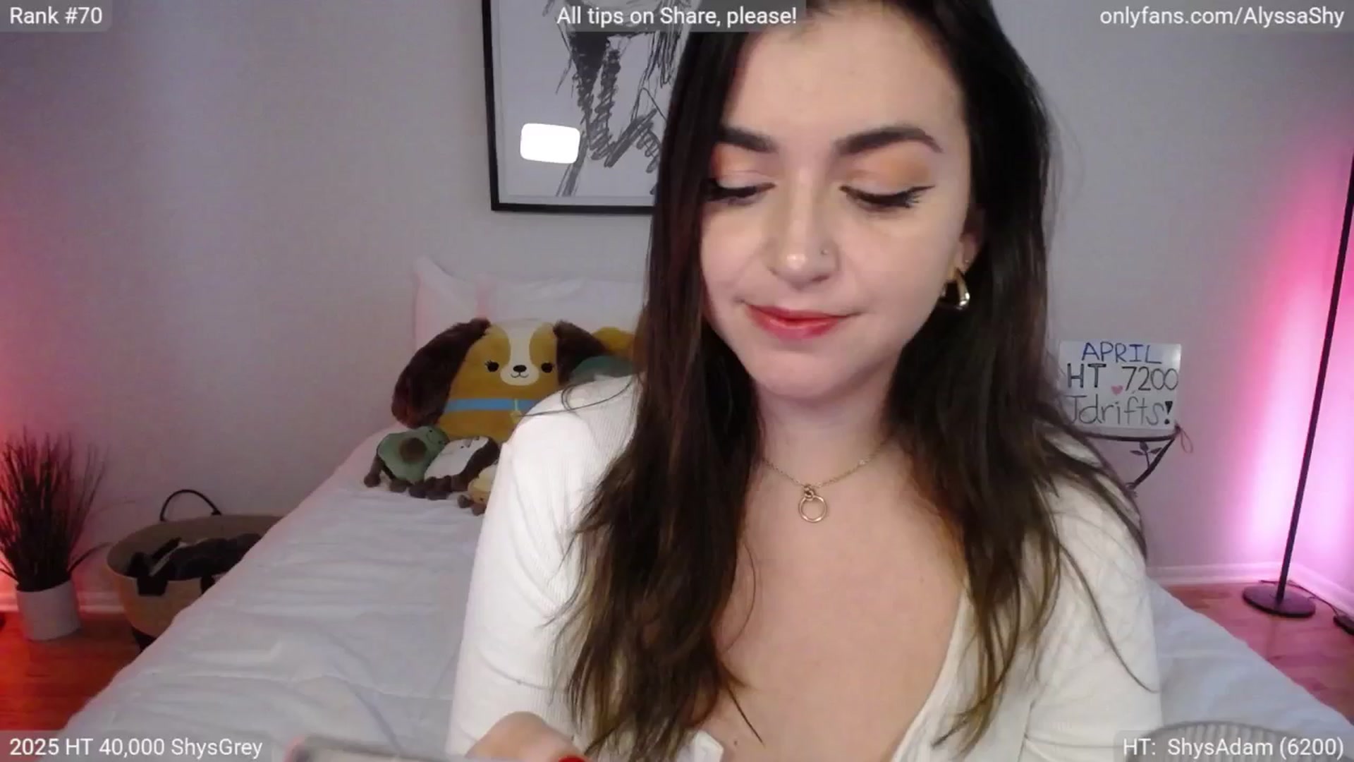 Gallery image thumbnail from AlyssaShy's myfreecams stream on, 04/02/2025, 22:32 image 7 of 20