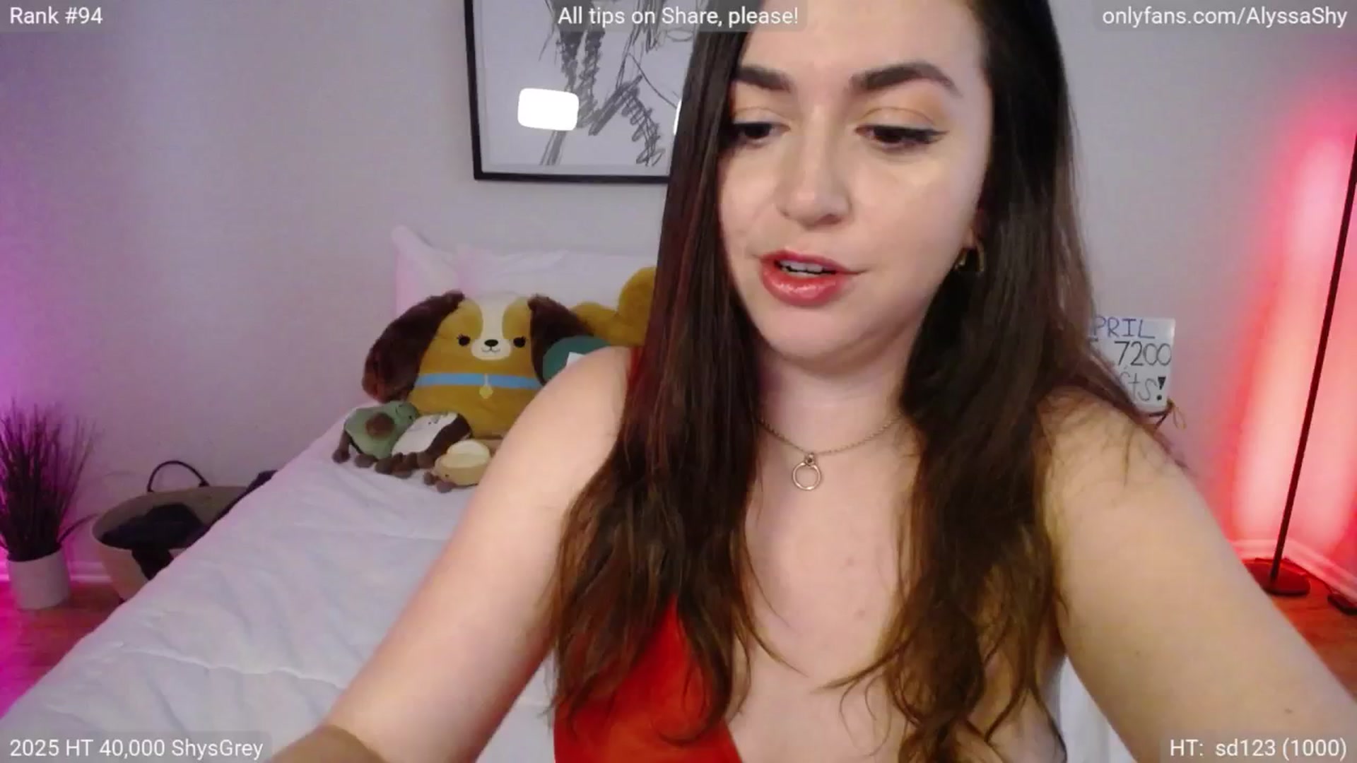 Gallery image thumbnail from AlyssaShy's myfreecams stream on, 04/03/2025, 23:15 image 1 of 20