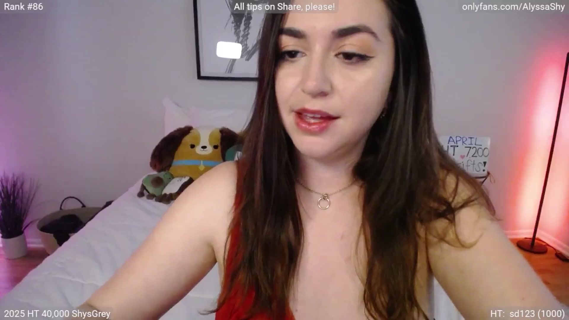Gallery image thumbnail from AlyssaShy's myfreecams stream on, 04/03/2025, 23:15 image 4 of 20