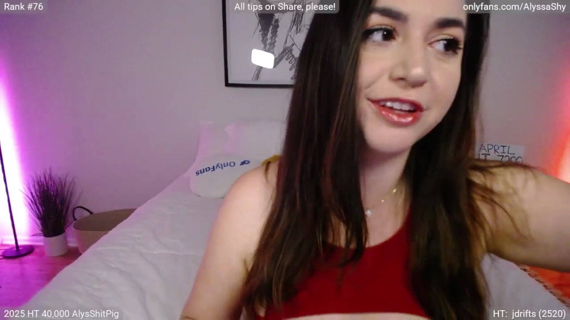 Gallery image thumbnail from AlyssaShy's myfreecams stream on, 04/10/2025, 23:30 image 13 of 20