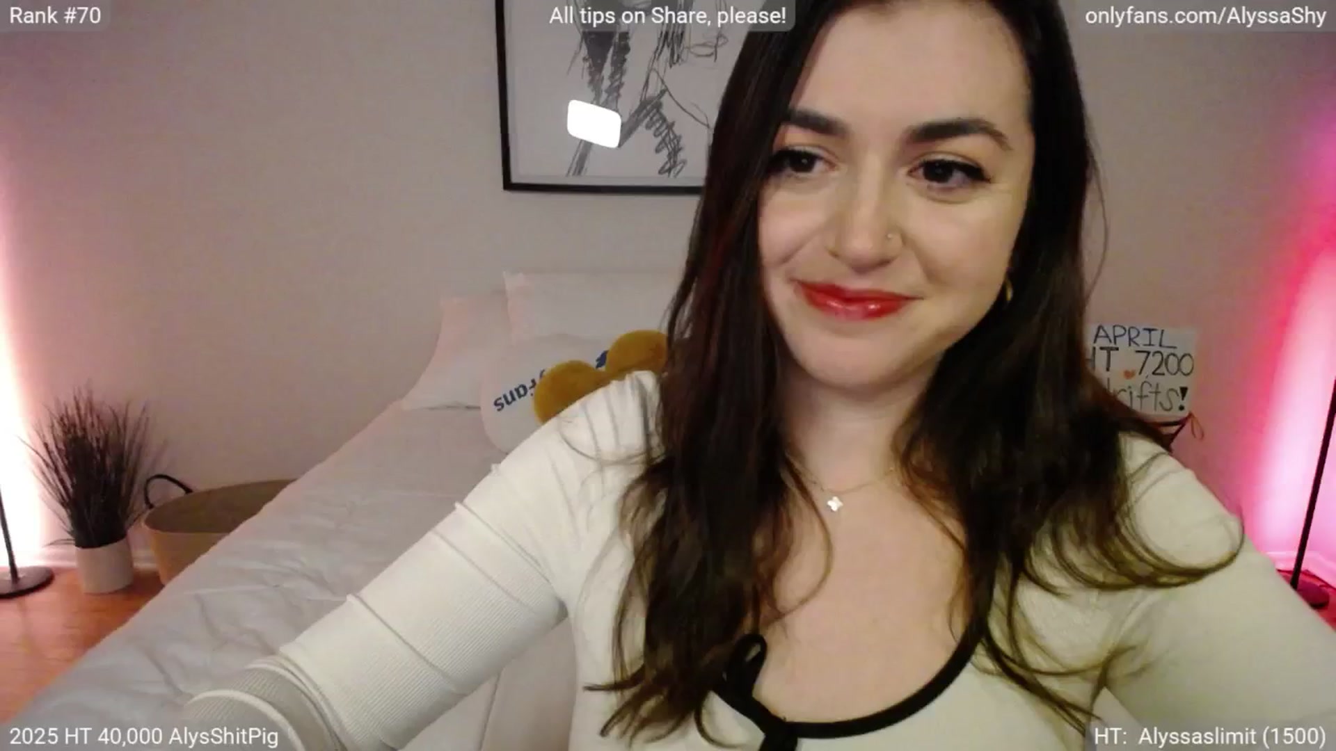 Gallery image thumbnail from AlyssaShy's myfreecams stream on, 04/12/2025, 03:50 image 17 of 20