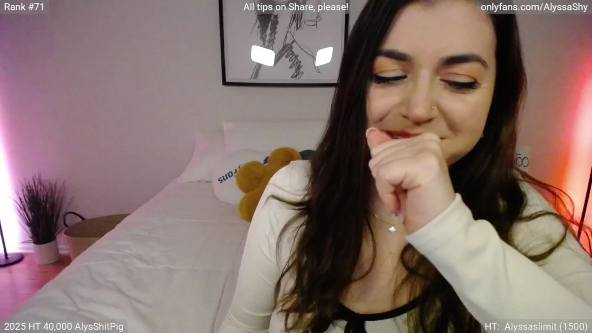 Gallery image thumbnail from AlyssaShy's myfreecams stream on, 04/12/2025, 03:50 image 10 of 20