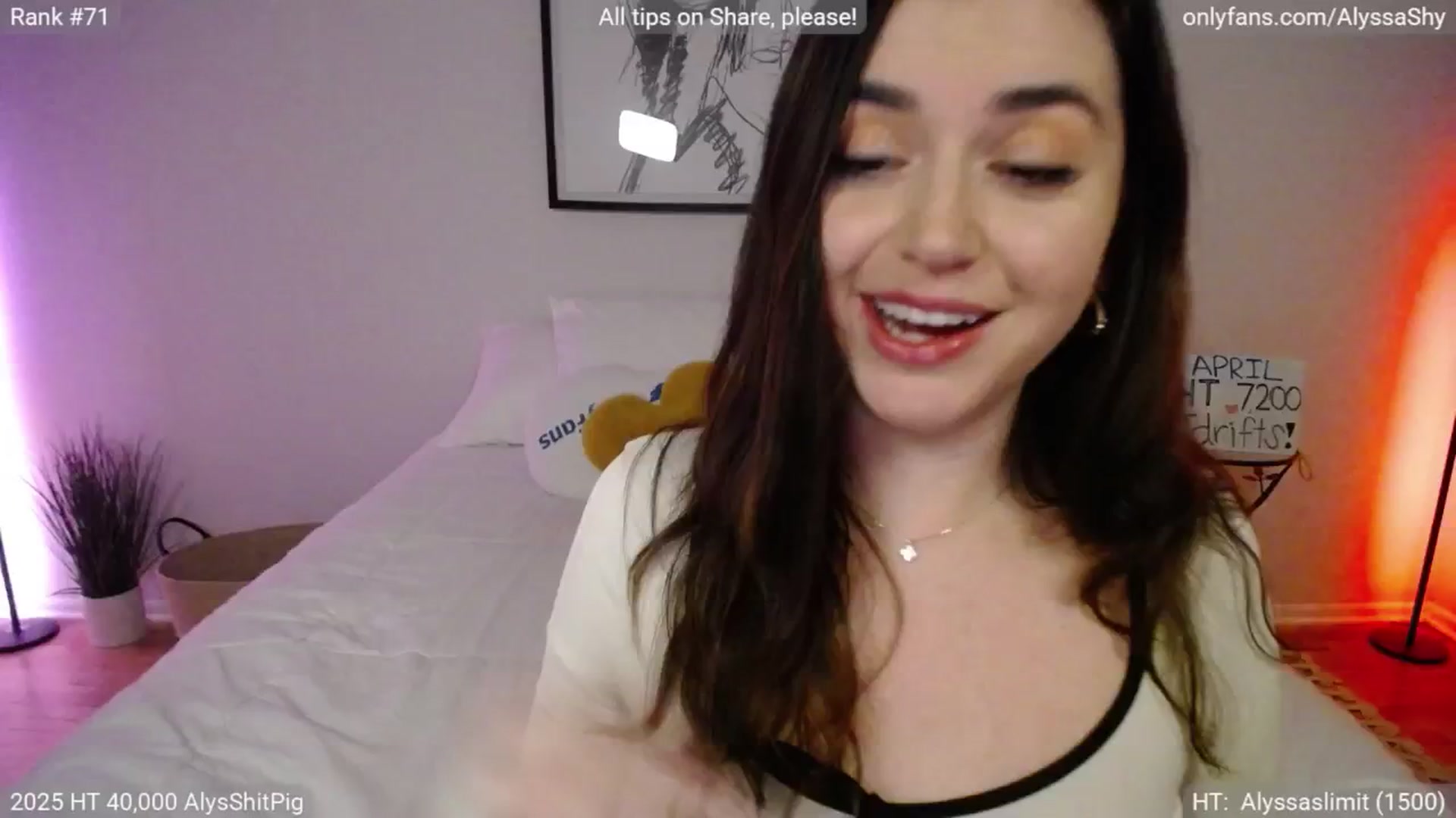 Gallery image thumbnail from AlyssaShy's myfreecams stream on, 04/12/2025, 03:50 image 13 of 20