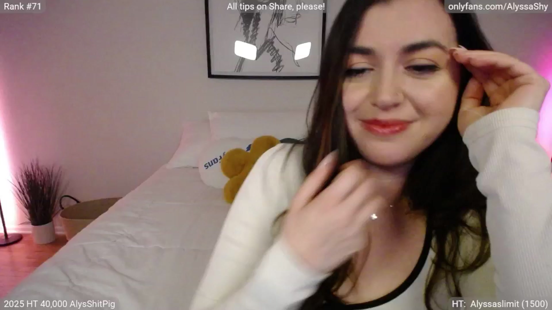 Gallery image thumbnail from AlyssaShy's myfreecams stream on, 04/12/2025, 03:50 image 14 of 20