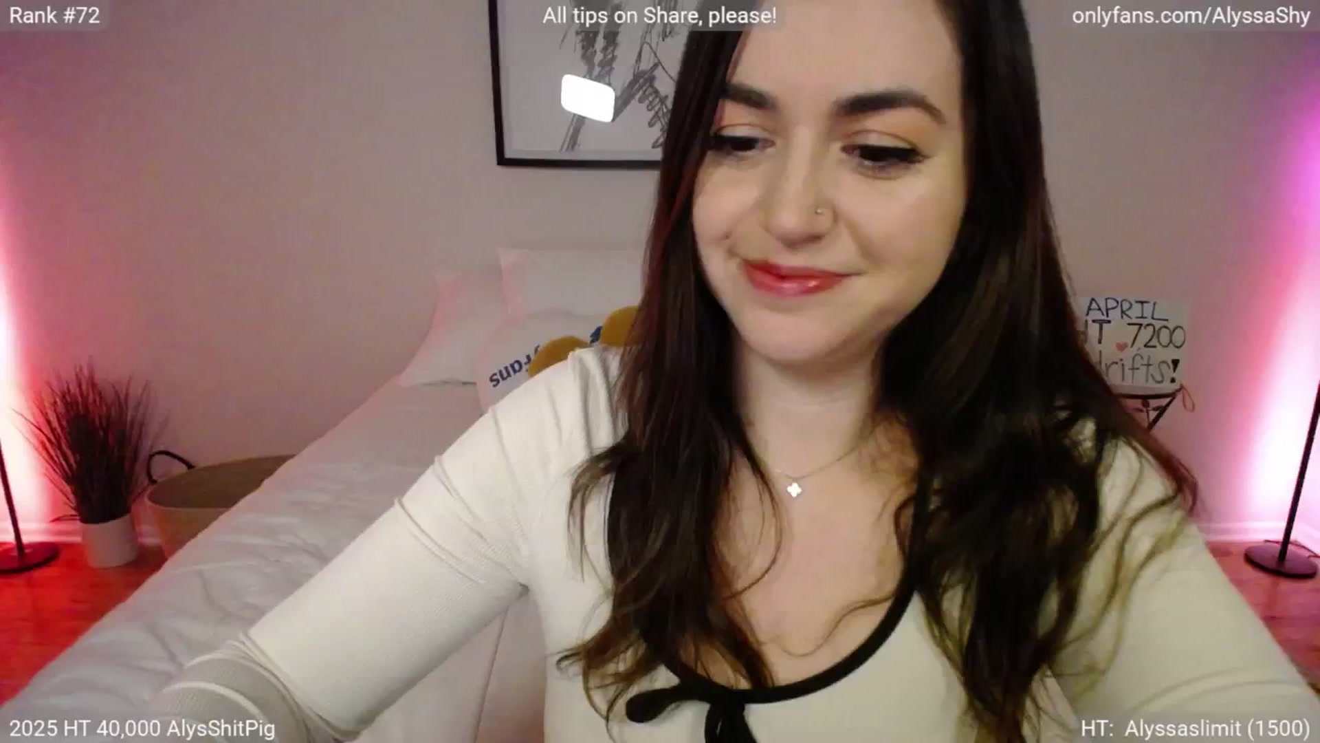 Gallery image thumbnail from AlyssaShy's myfreecams stream on, 04/12/2025, 03:50 image 4 of 20